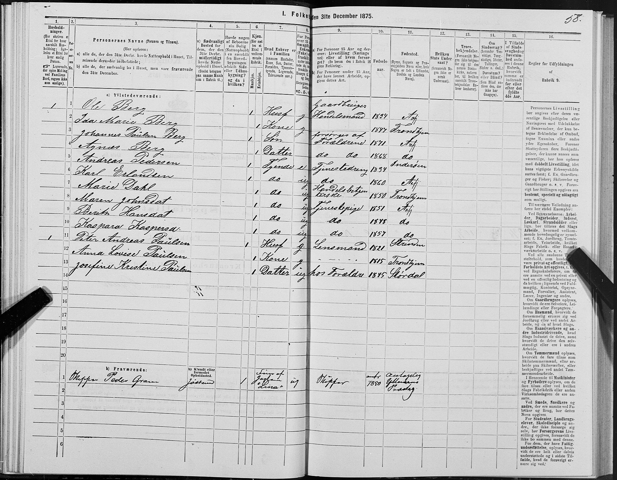 SAT, 1875 census for 1630P Aafjorden, 1875, p. 2058