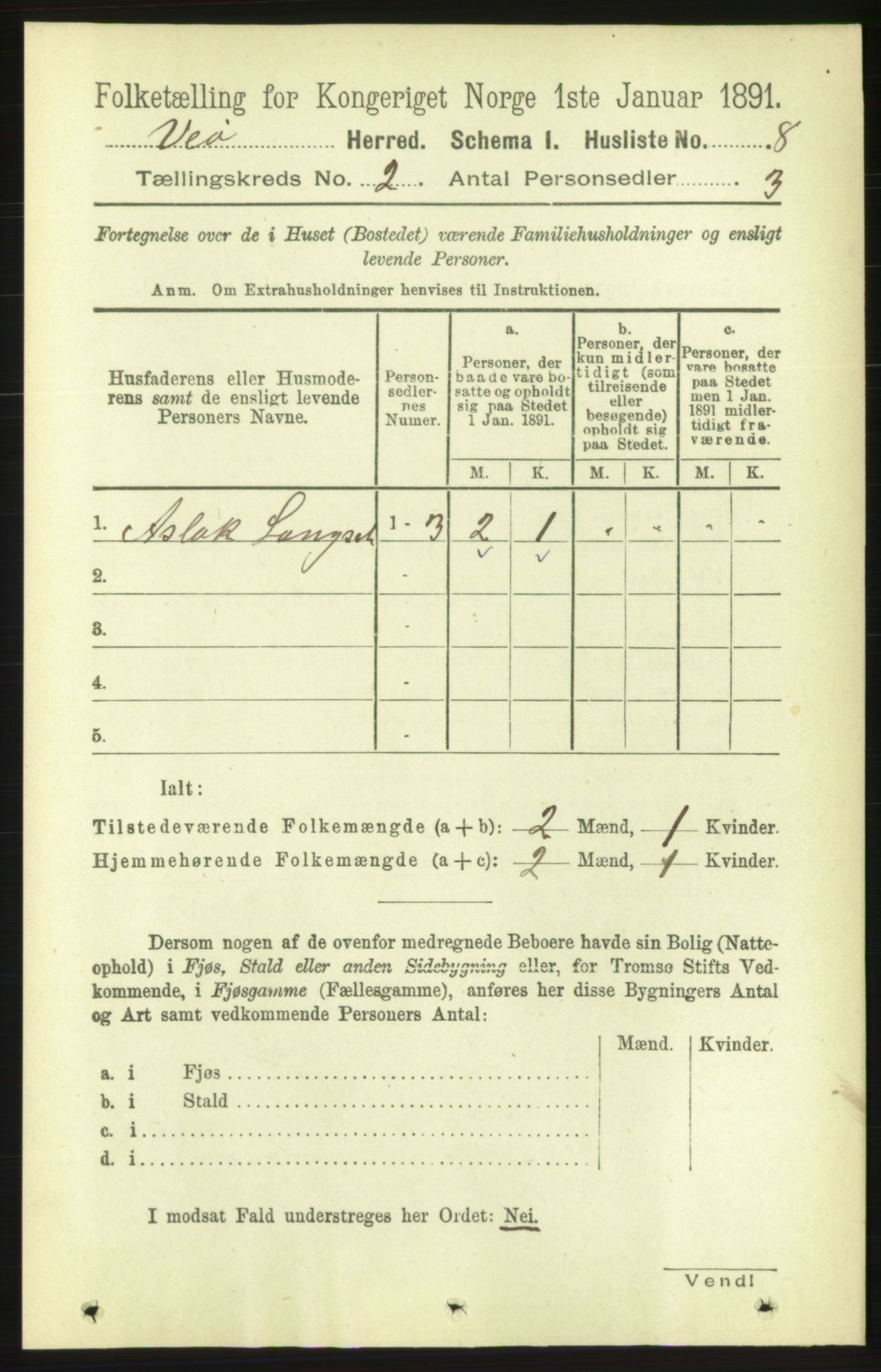 RA, 1891 census for 1541 Veøy, 1891, p. 659