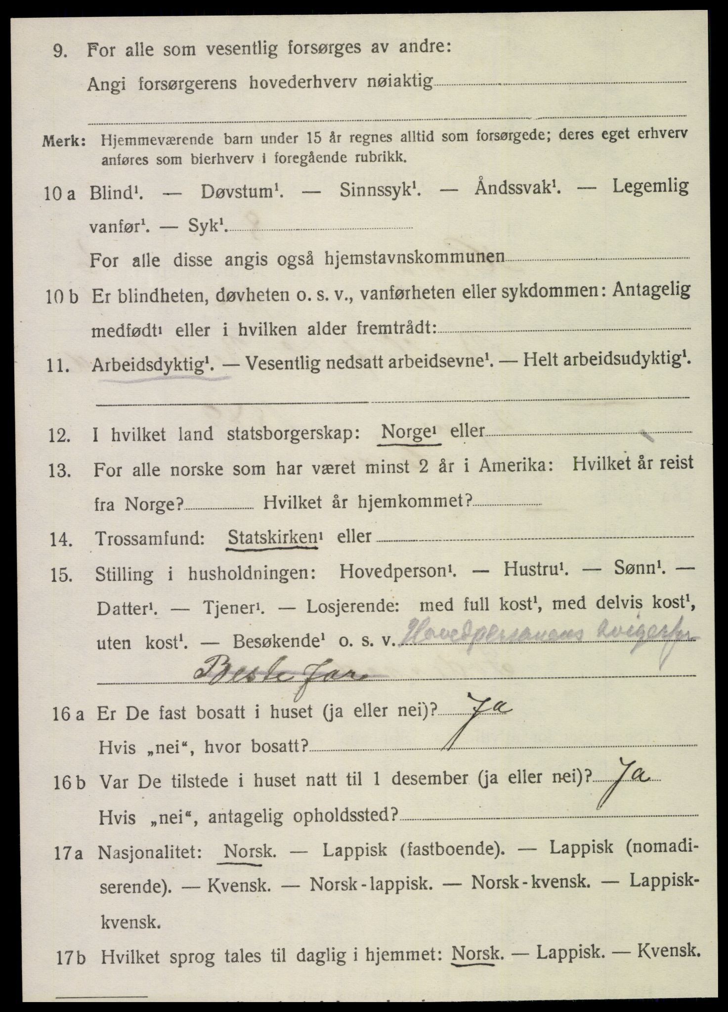 SAT, 1920 census for Hegra, 1920, p. 5143