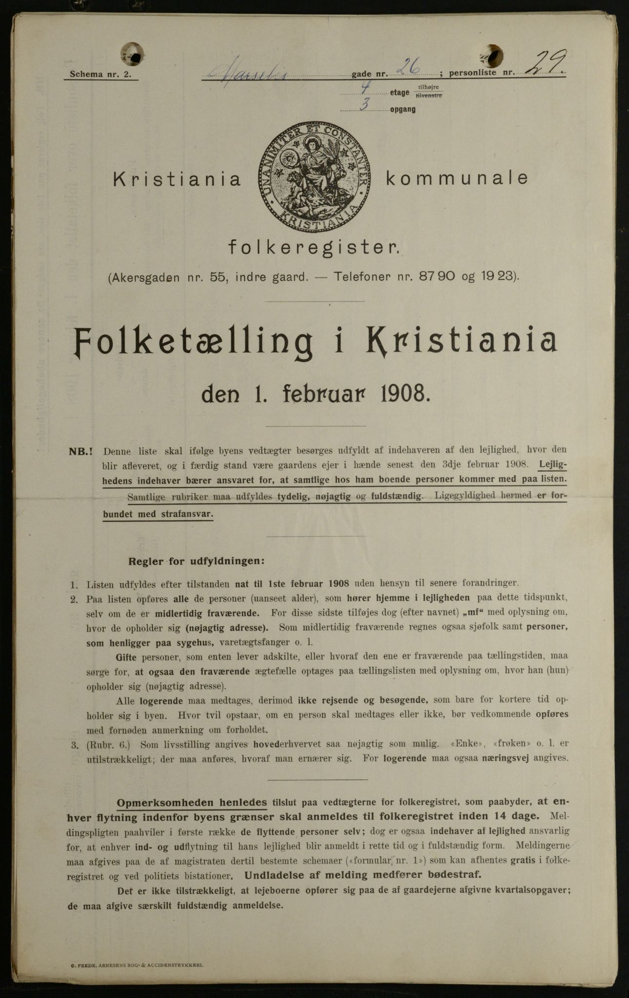 OBA, Municipal Census 1908 for Kristiania, 1908, p. 57797