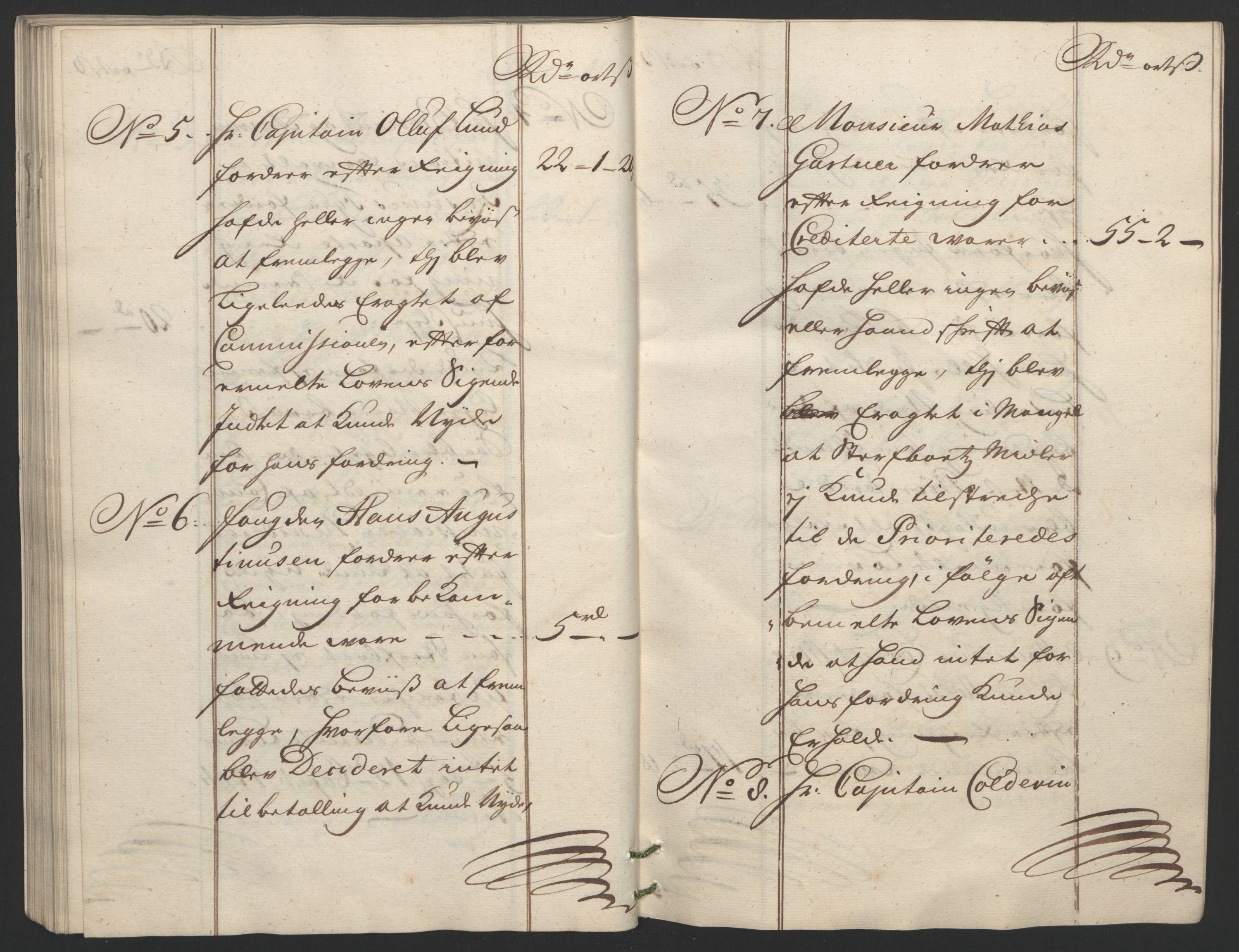 Forsvaret, Generalauditøren, AV/RA-RAFA-1772/F/Fj/Fja/L0022: --, 1733-1821, p. 715