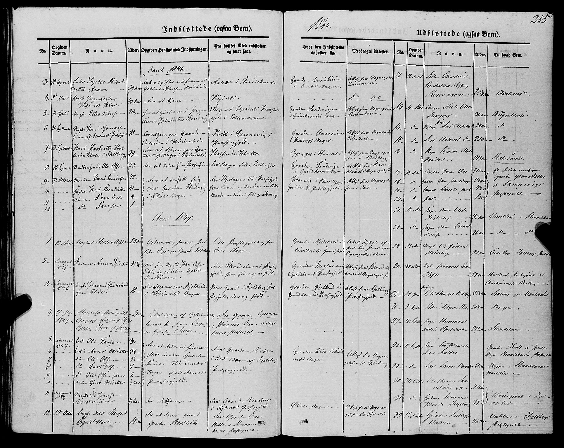 Kvinnherad sokneprestembete, SAB/A-76401/H/Haa: Parish register (official) no. A 7, 1843-1853, p. 255