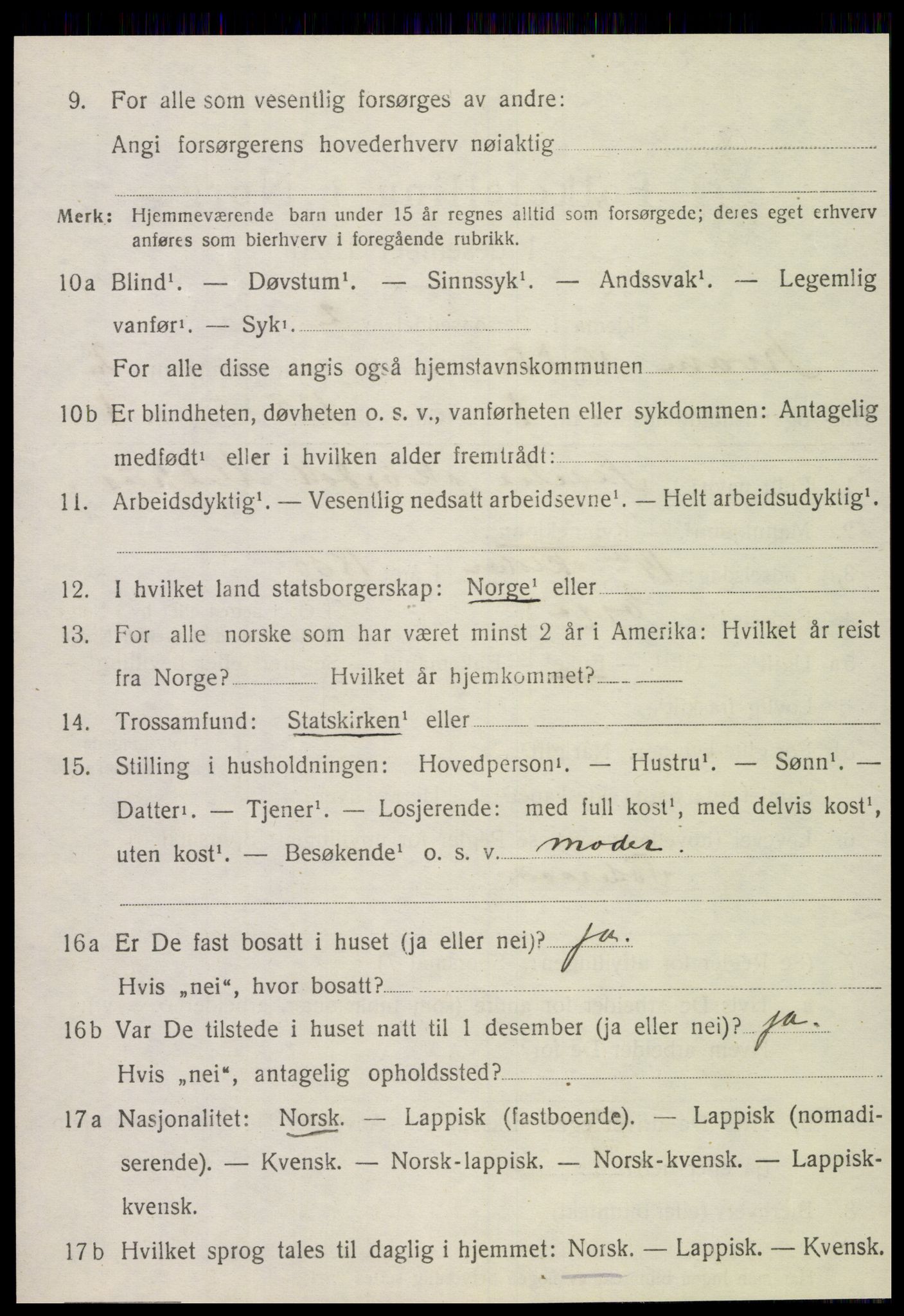 SAT, 1920 census for Kvam, 1920, p. 680