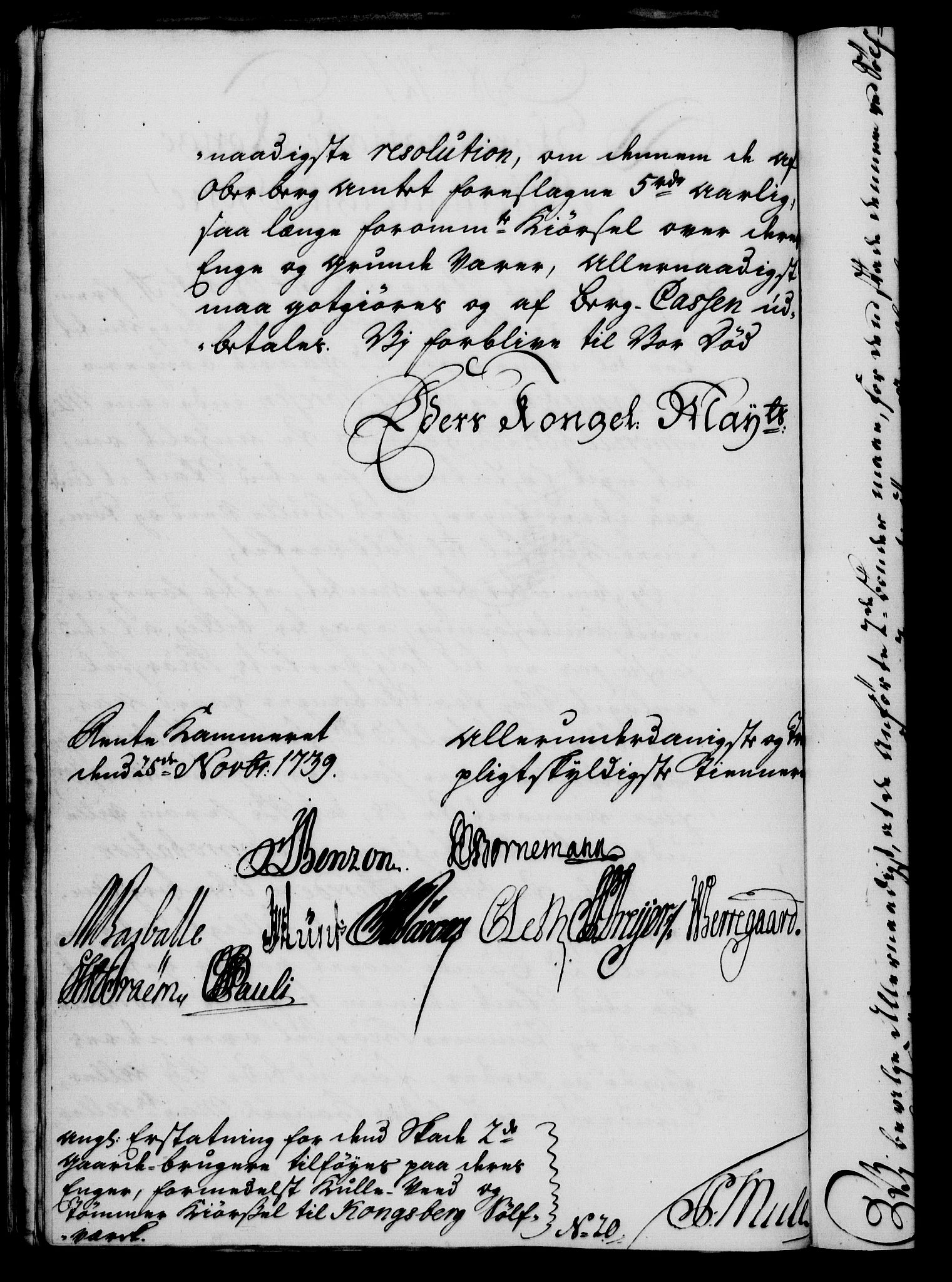 Rentekammeret, Kammerkanselliet, RA/EA-3111/G/Gf/Gfa/L0022: Norsk relasjons- og resolusjonsprotokoll (merket RK 52.22), 1739, p. 830