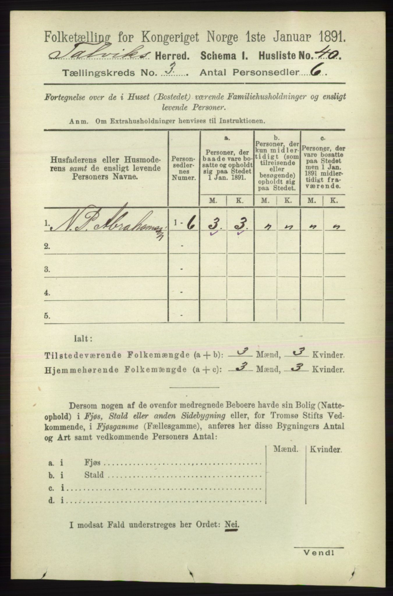 RA, 1891 census for 2013 Talvik, 1891, p. 713