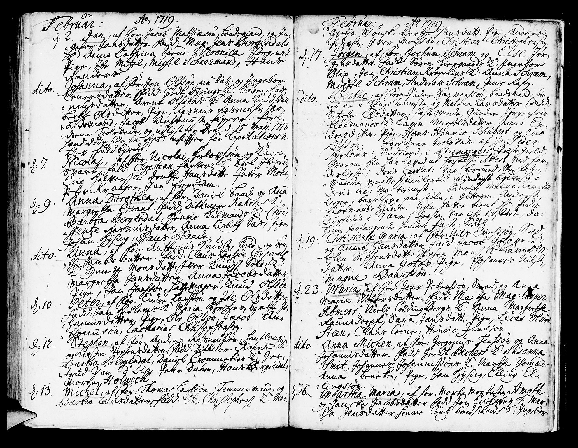 Korskirken sokneprestembete, AV/SAB-A-76101/H/Haa/L0003: Parish register (official) no. A 3, 1698-1719, p. 269