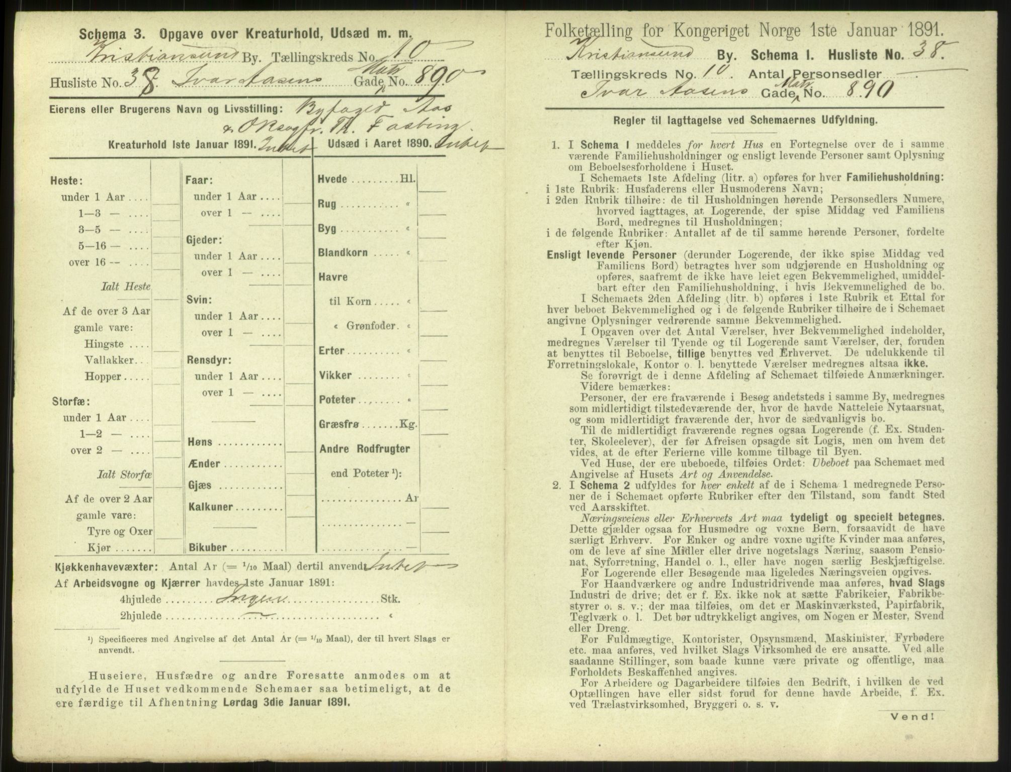 RA, 1891 census for 1503 Kristiansund, 1891, p. 1130