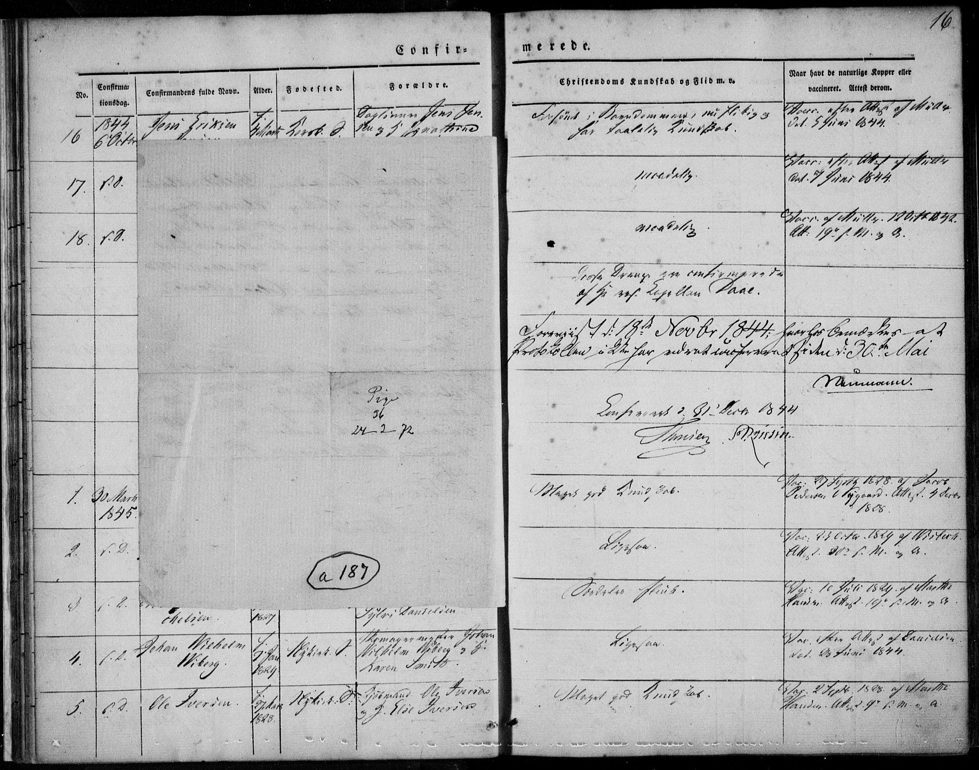 Korskirken sokneprestembete, SAB/A-76101/H/Haa/L0026: Parish register (official) no. C 2, 1842-1854, p. 16