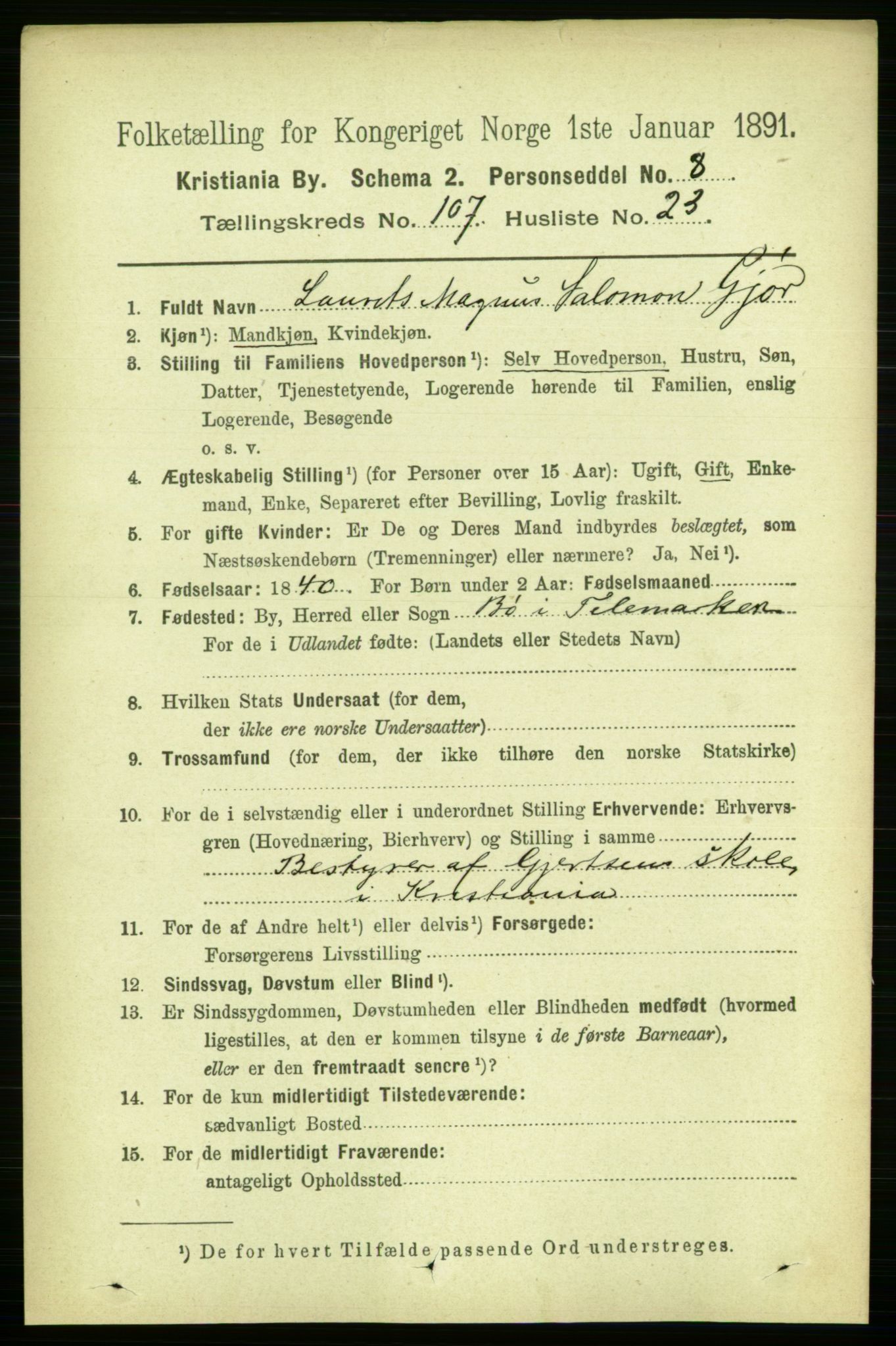 RA, 1891 census for 0301 Kristiania, 1891, p. 54987