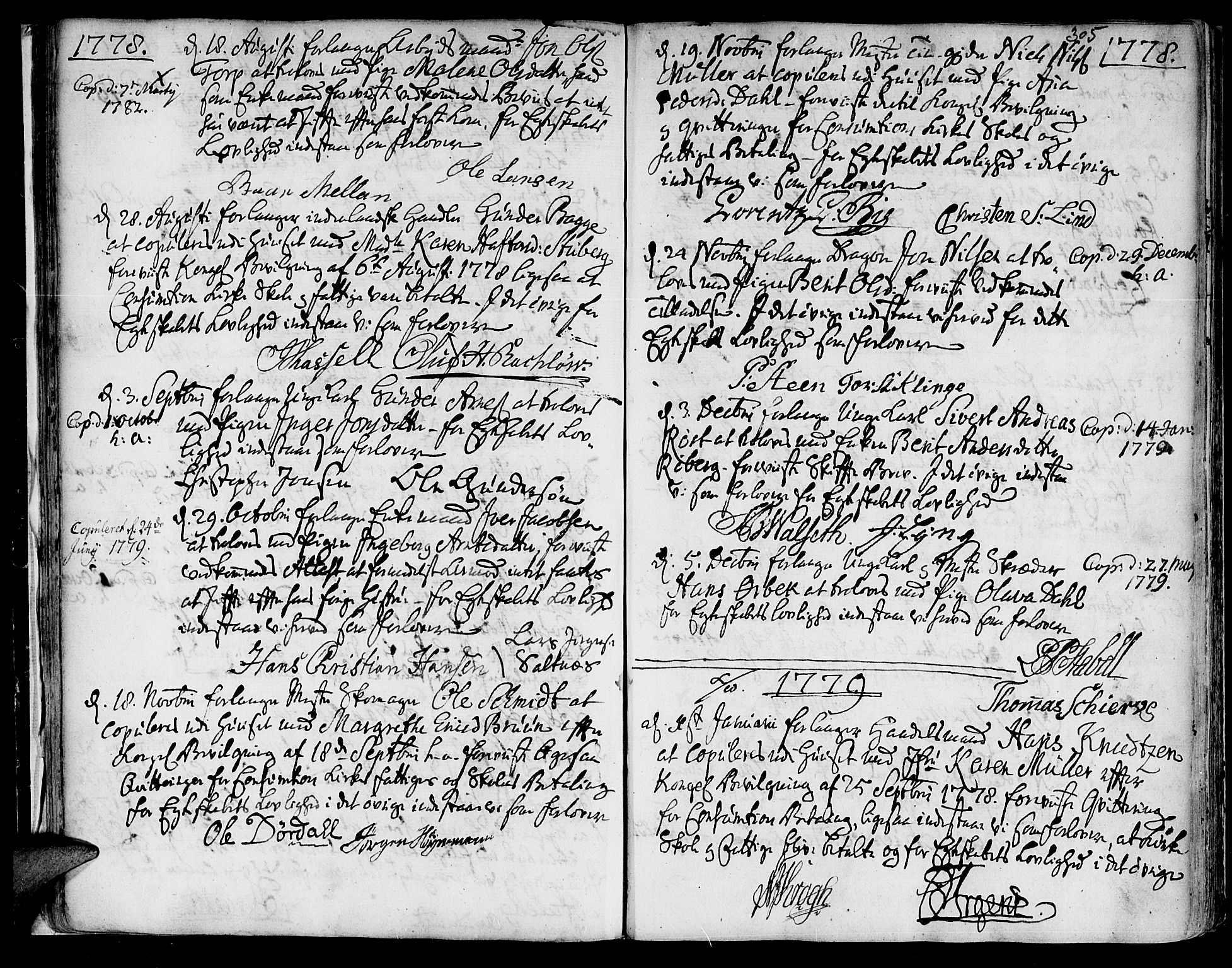 Ministerialprotokoller, klokkerbøker og fødselsregistre - Sør-Trøndelag, SAT/A-1456/601/L0038: Parish register (official) no. 601A06, 1766-1877, p. 305
