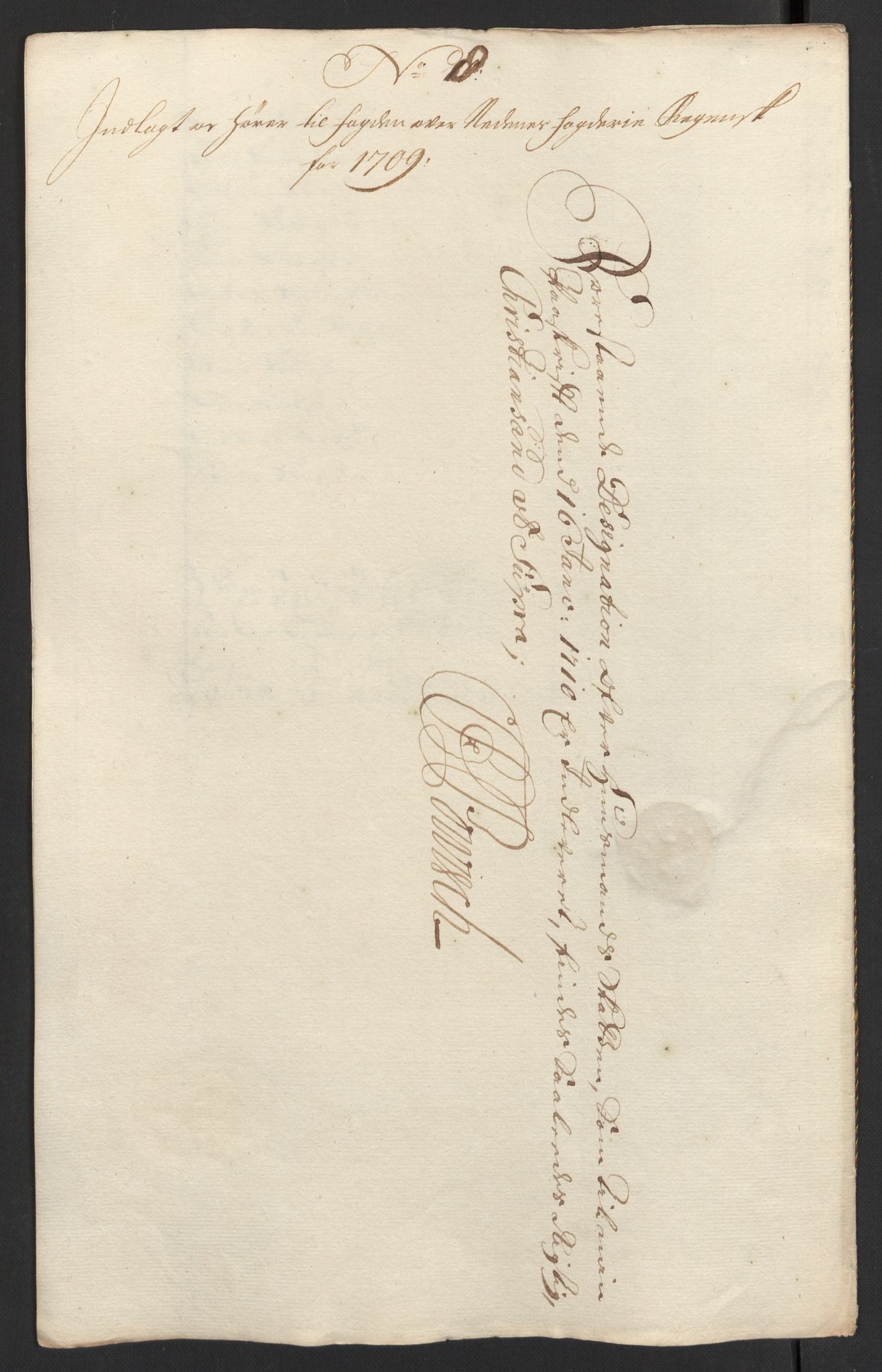 Rentekammeret inntil 1814, Reviderte regnskaper, Fogderegnskap, AV/RA-EA-4092/R39/L2318: Fogderegnskap Nedenes, 1706-1709, p. 468