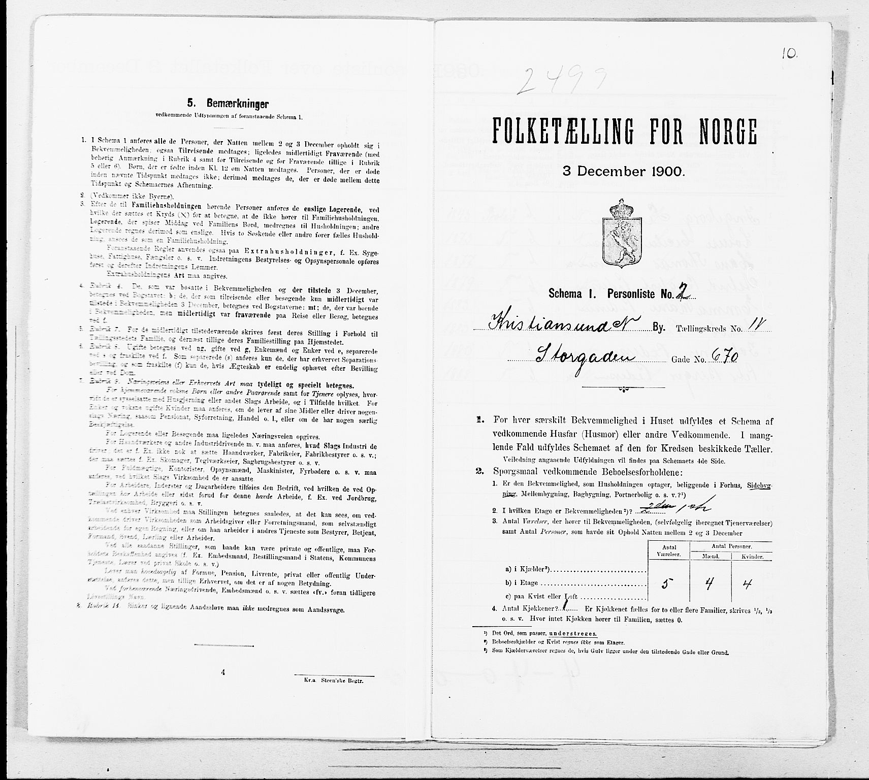 SAT, 1900 census for Kristiansund, 1900, p. 681