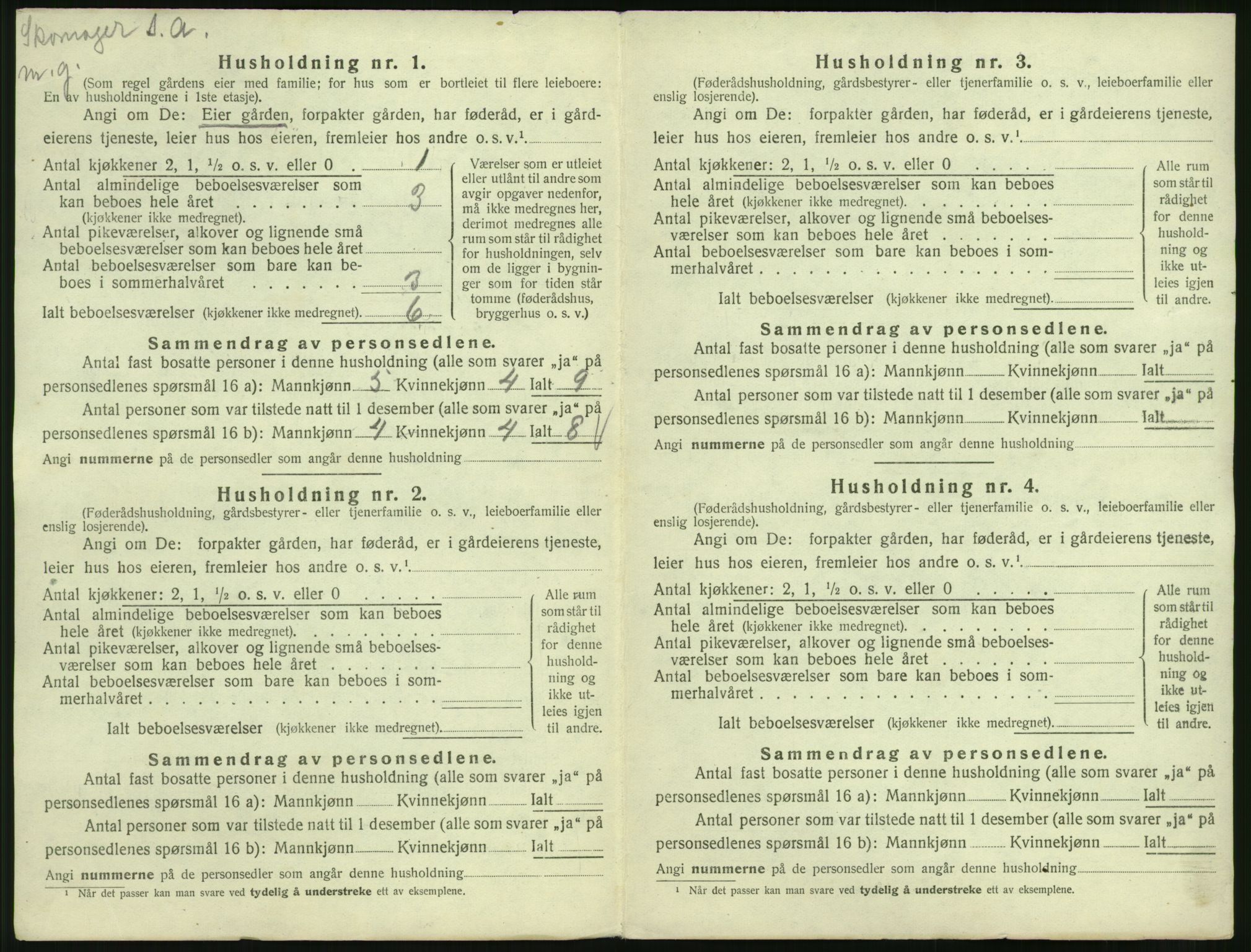 SAST, 1920 census for Varhaug, 1920, p. 32