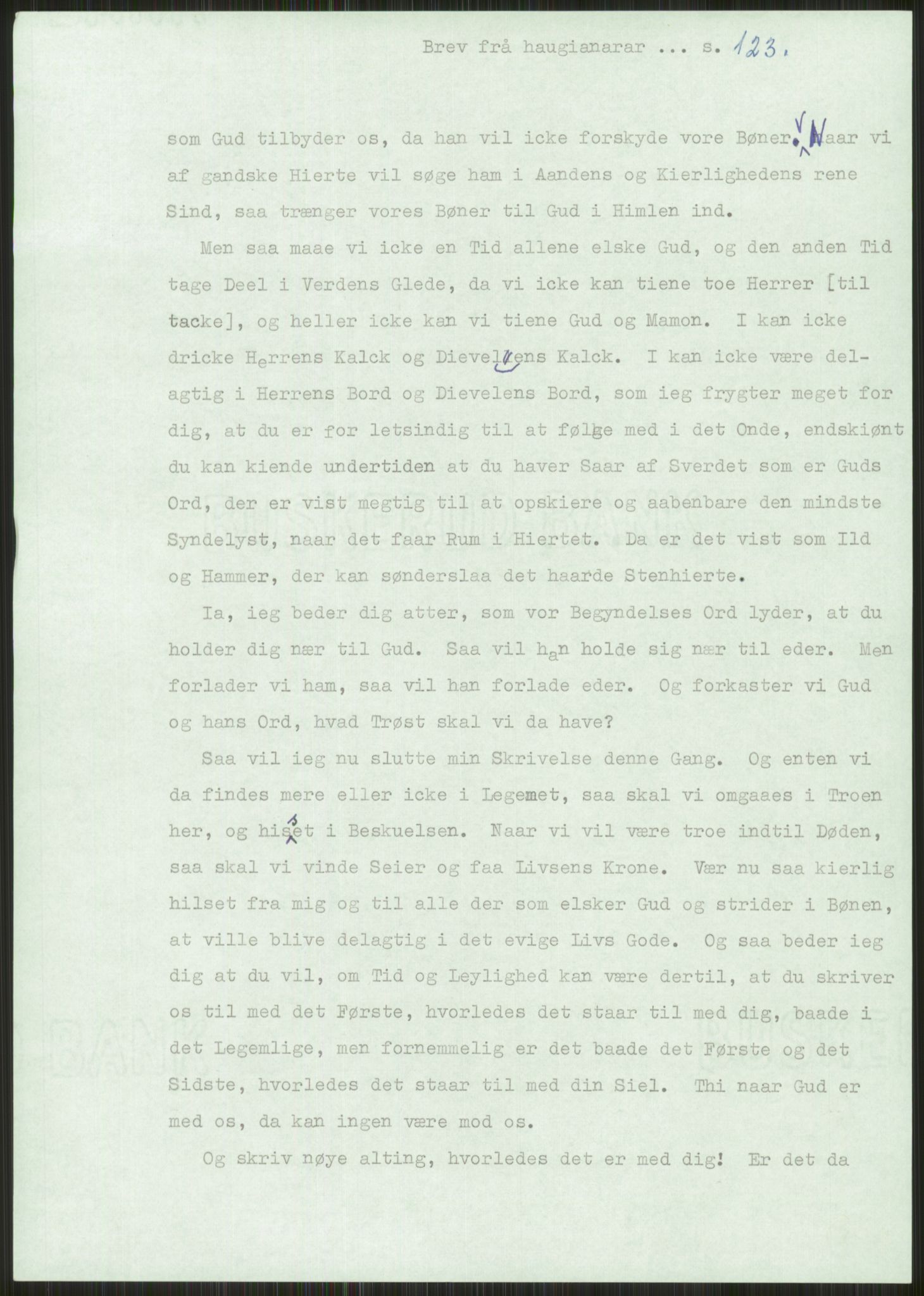 Samlinger til kildeutgivelse, Haugianerbrev, AV/RA-EA-6834/F/L0001: Haugianerbrev I: 1760-1804, 1760-1804, p. 123