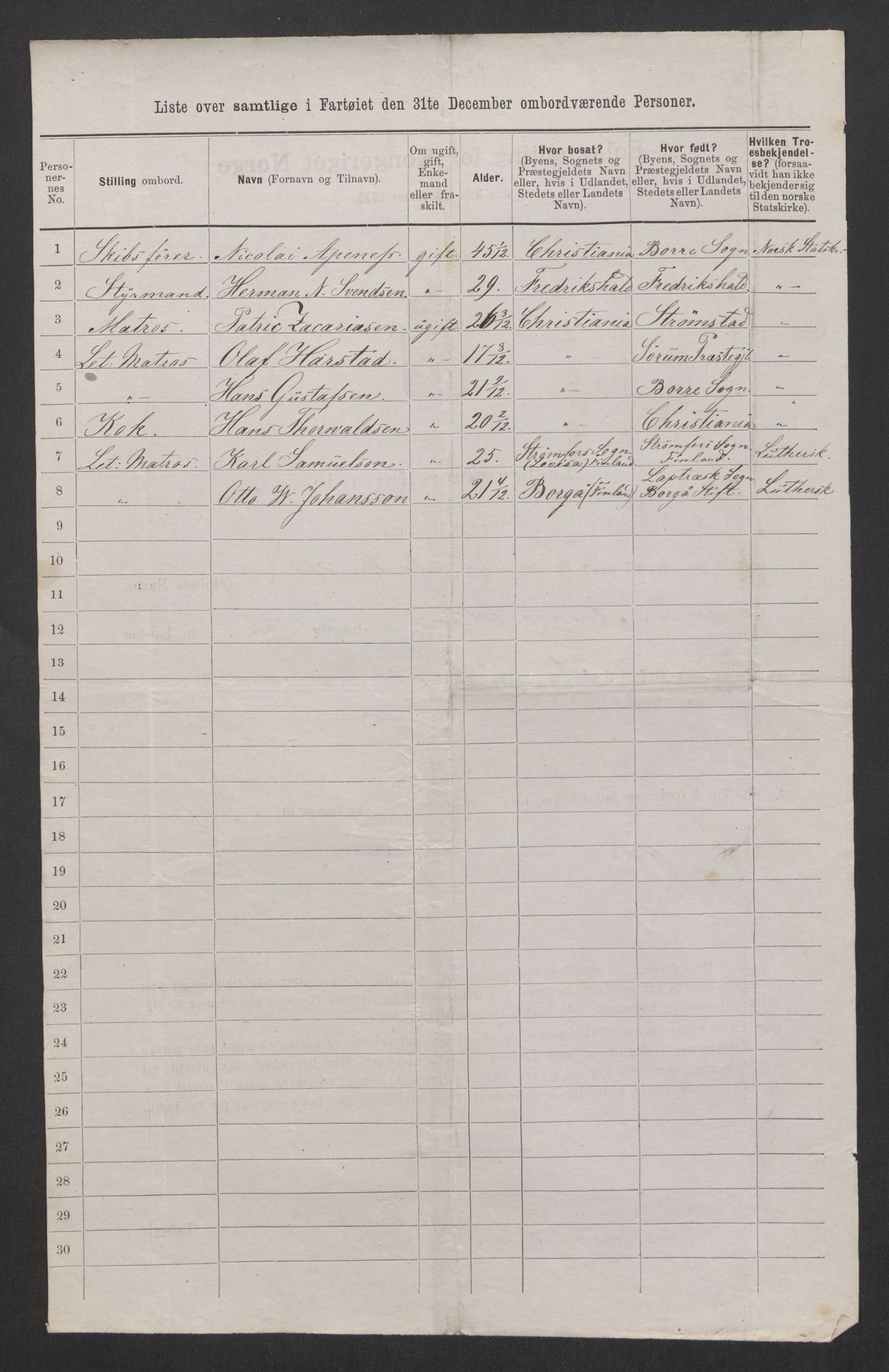 RA, 1875 census, lists of crew on ships: Ships in ports abroad, 1875, p. 346