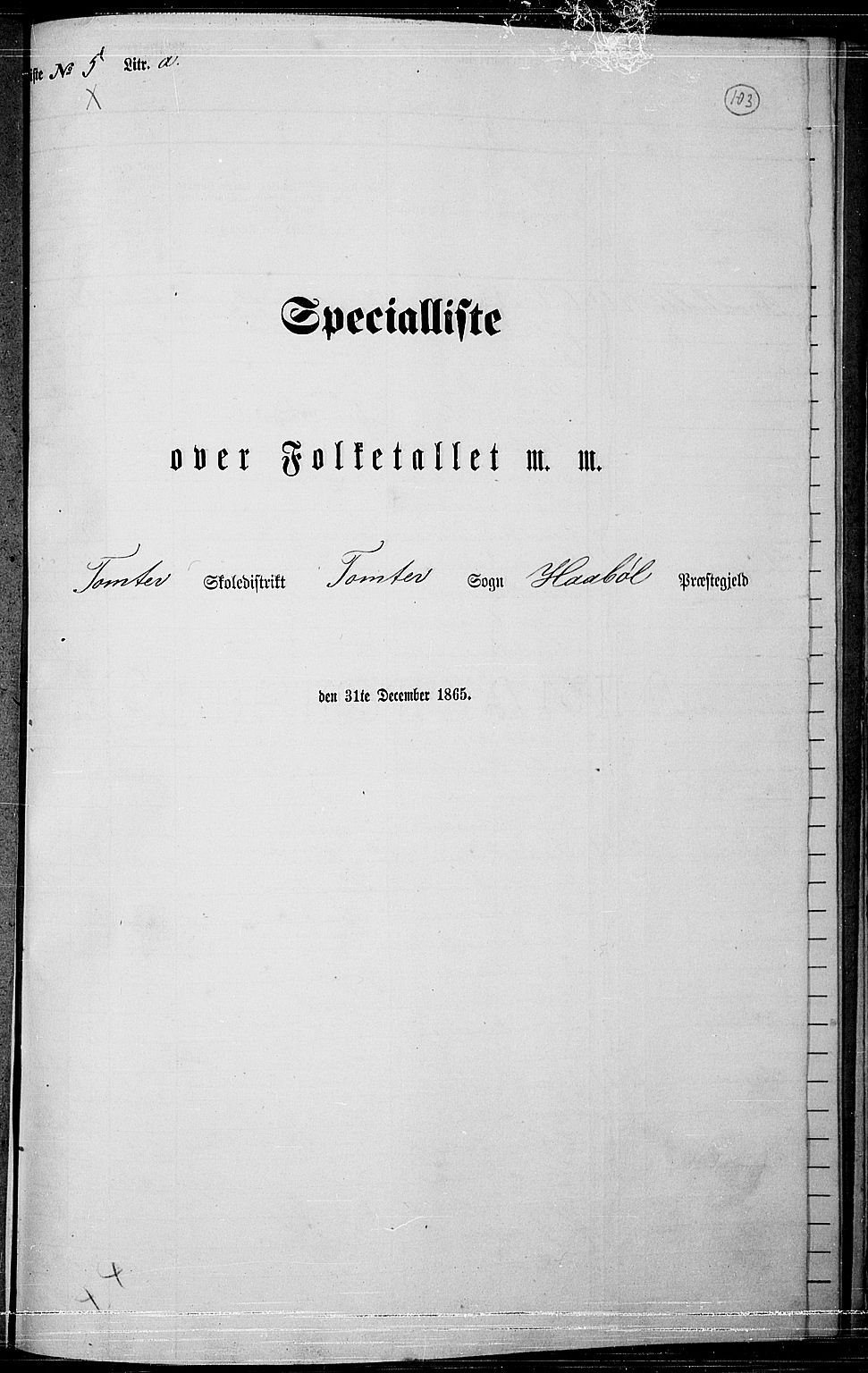 RA, 1865 census for Hobøl, 1865, p. 85