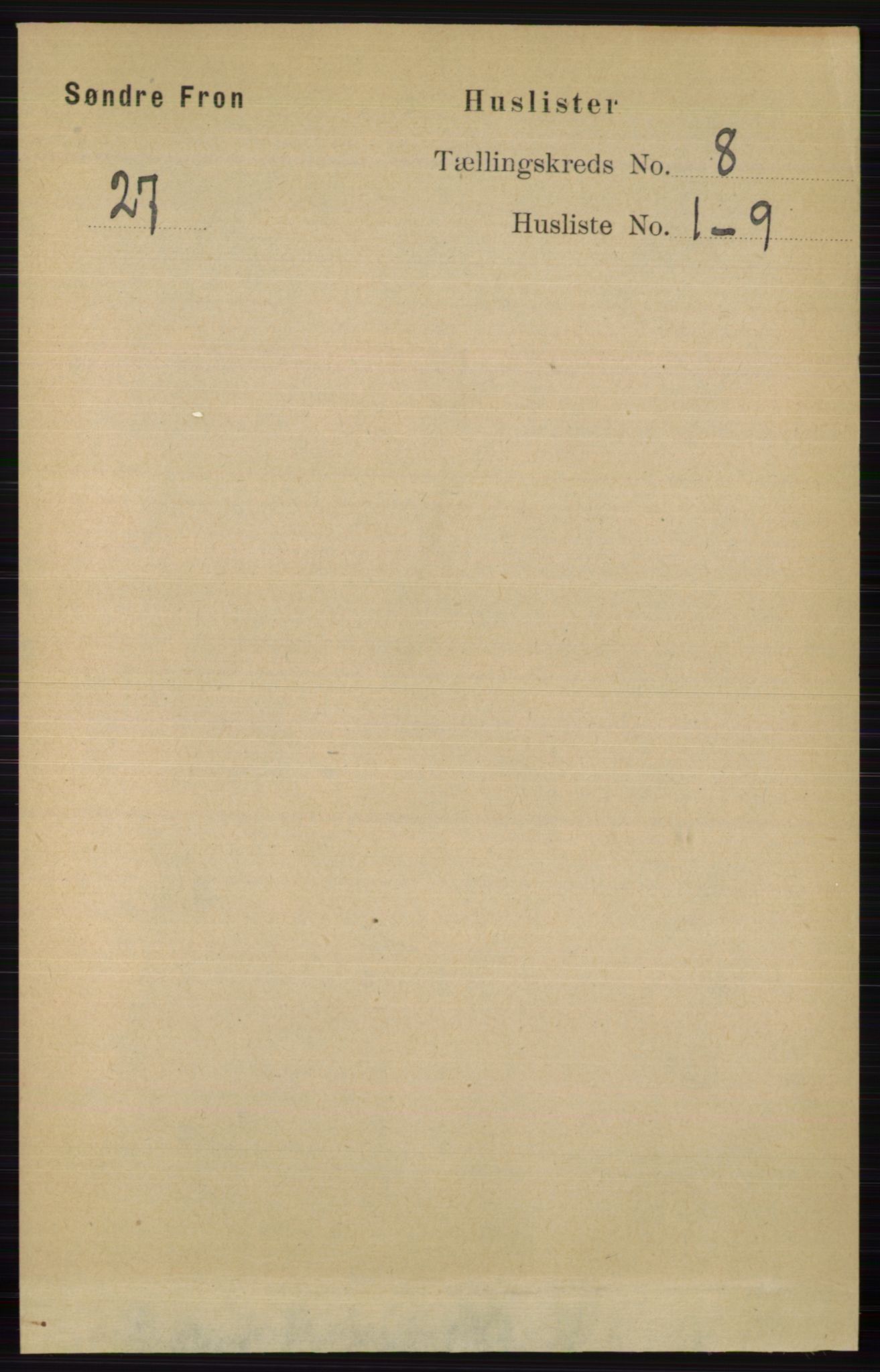 RA, 1891 census for 0519 Sør-Fron, 1891, p. 3707