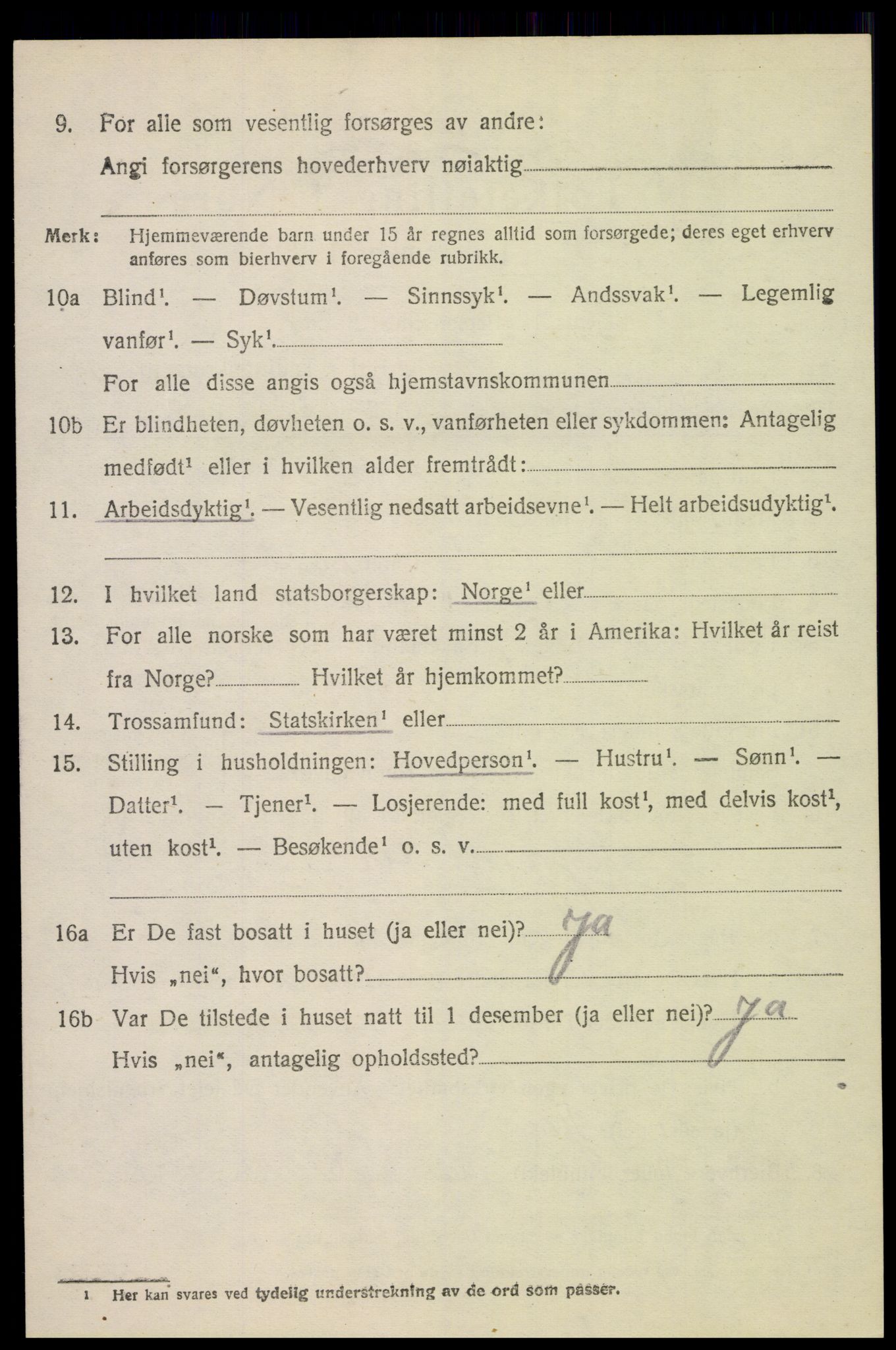 SAH, 1920 census for Furnes, 1920, p. 1822