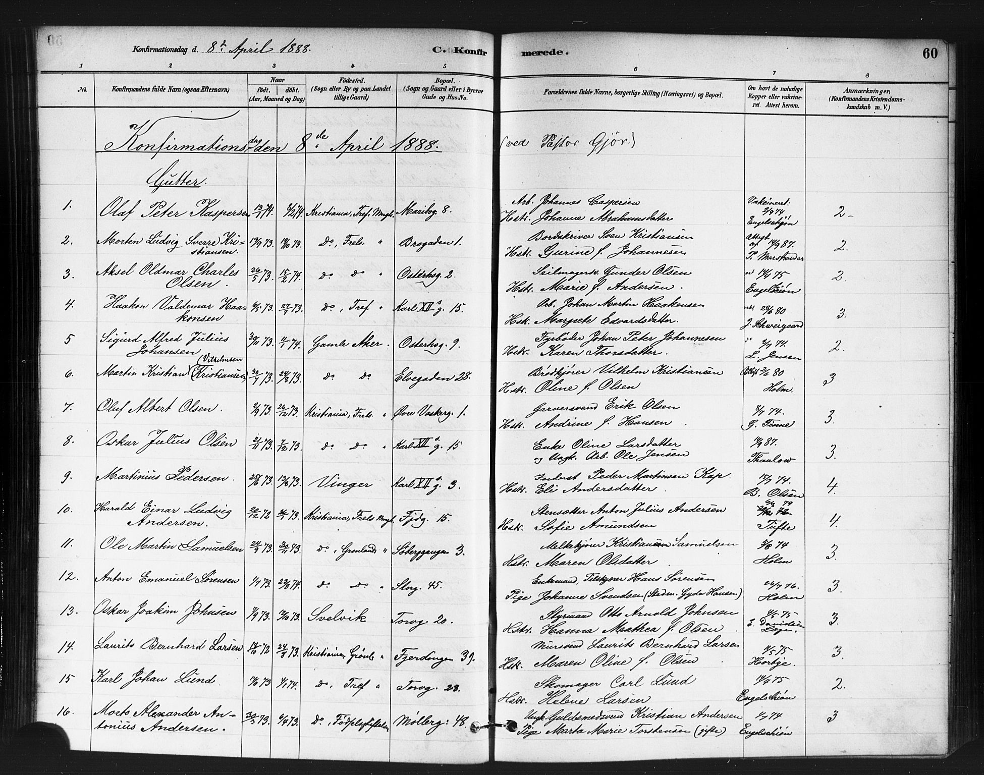 Jakob prestekontor Kirkebøker, AV/SAO-A-10850/F/Fa/L0004: Parish register (official) no. 4, 1880-1894, p. 60