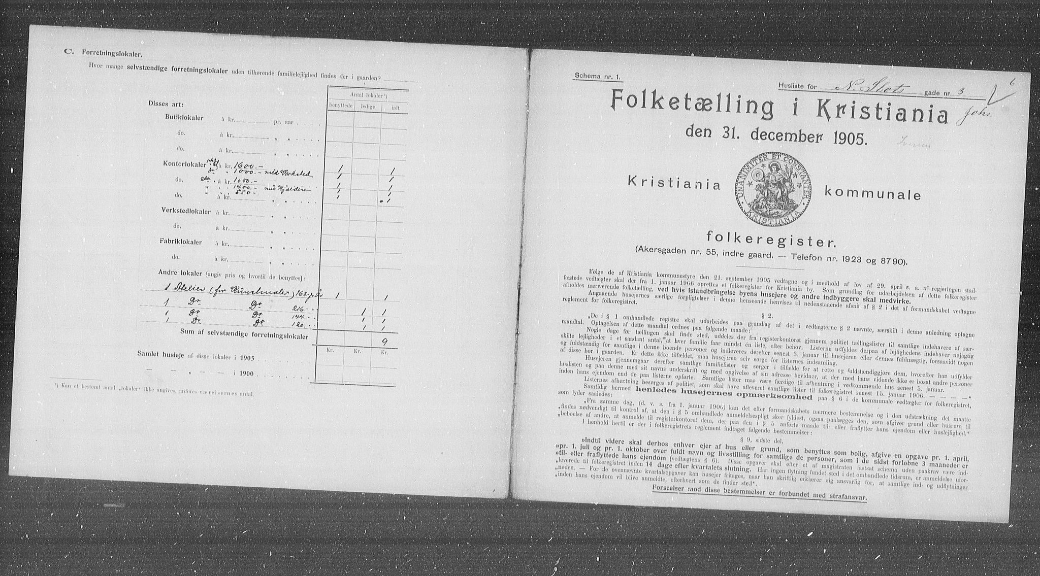 OBA, Municipal Census 1905 for Kristiania, 1905, p. 36471