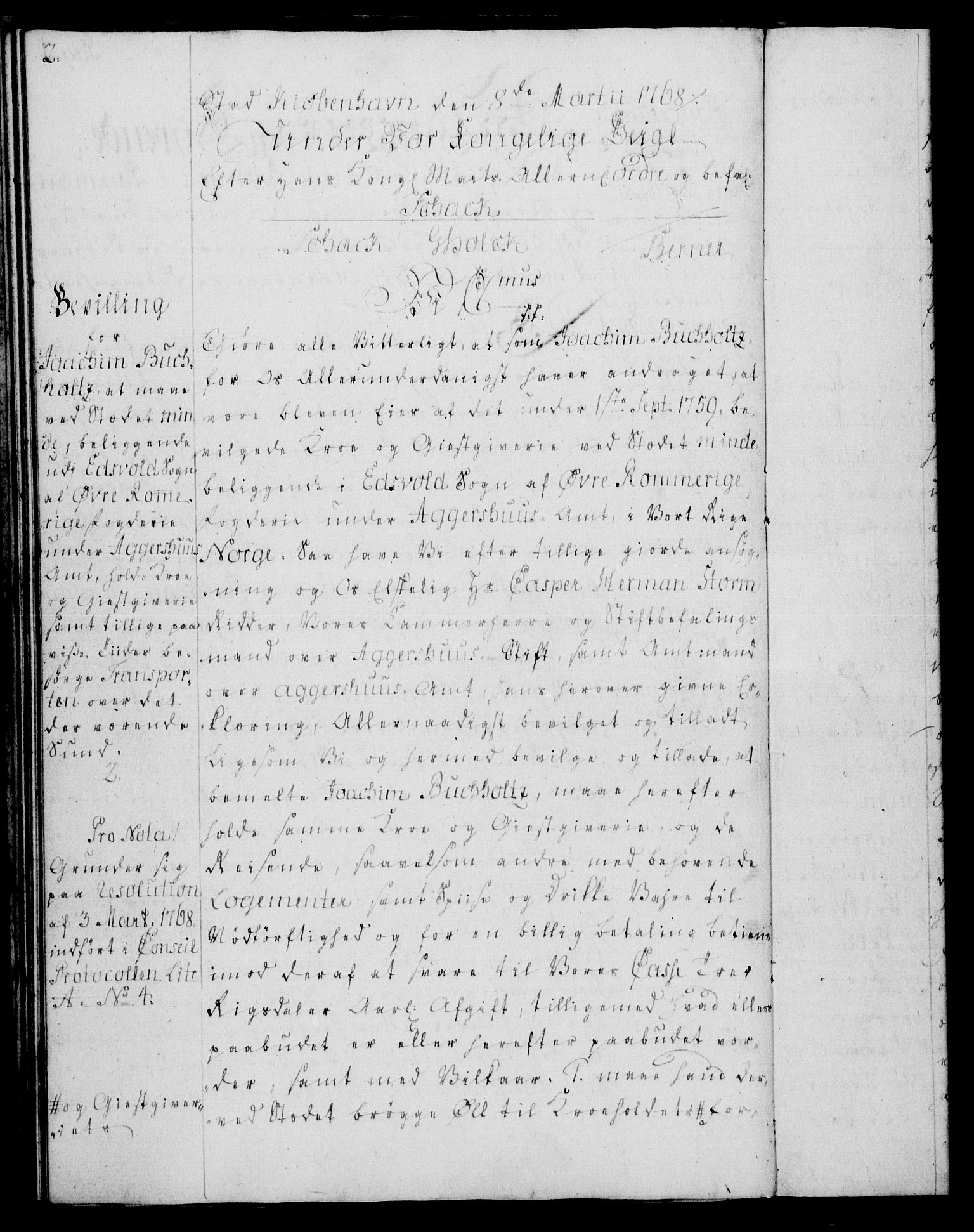 Rentekammeret, Kammerkanselliet, AV/RA-EA-3111/G/Gg/Gga/L0008: Norsk ekspedisjonsprotokoll med register (merket RK 53.8), 1768-1771, p. 2