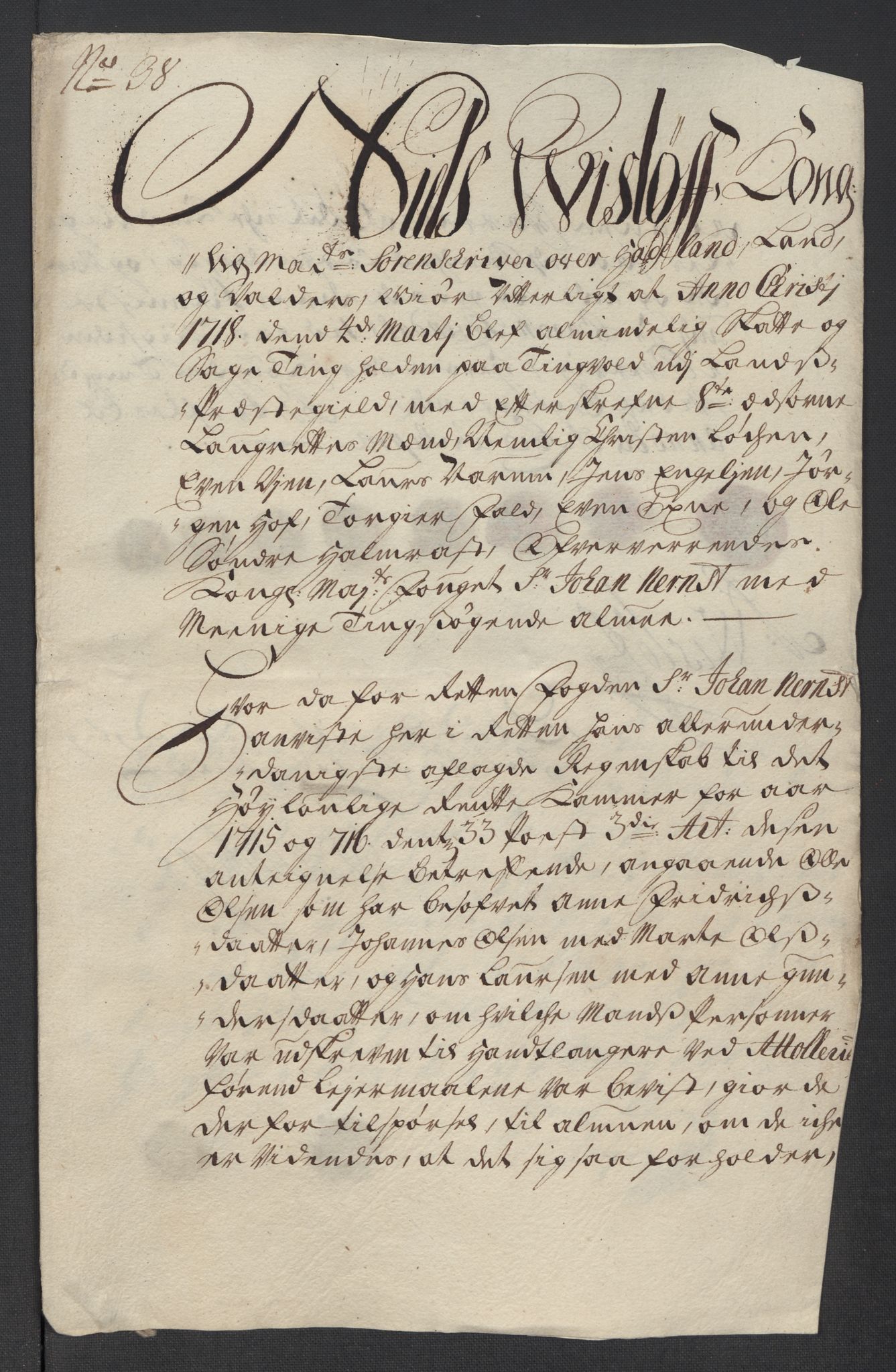 Rentekammeret inntil 1814, Reviderte regnskaper, Fogderegnskap, AV/RA-EA-4092/R18/L1316: Fogderegnskap Hadeland, Toten og Valdres, 1716, p. 206