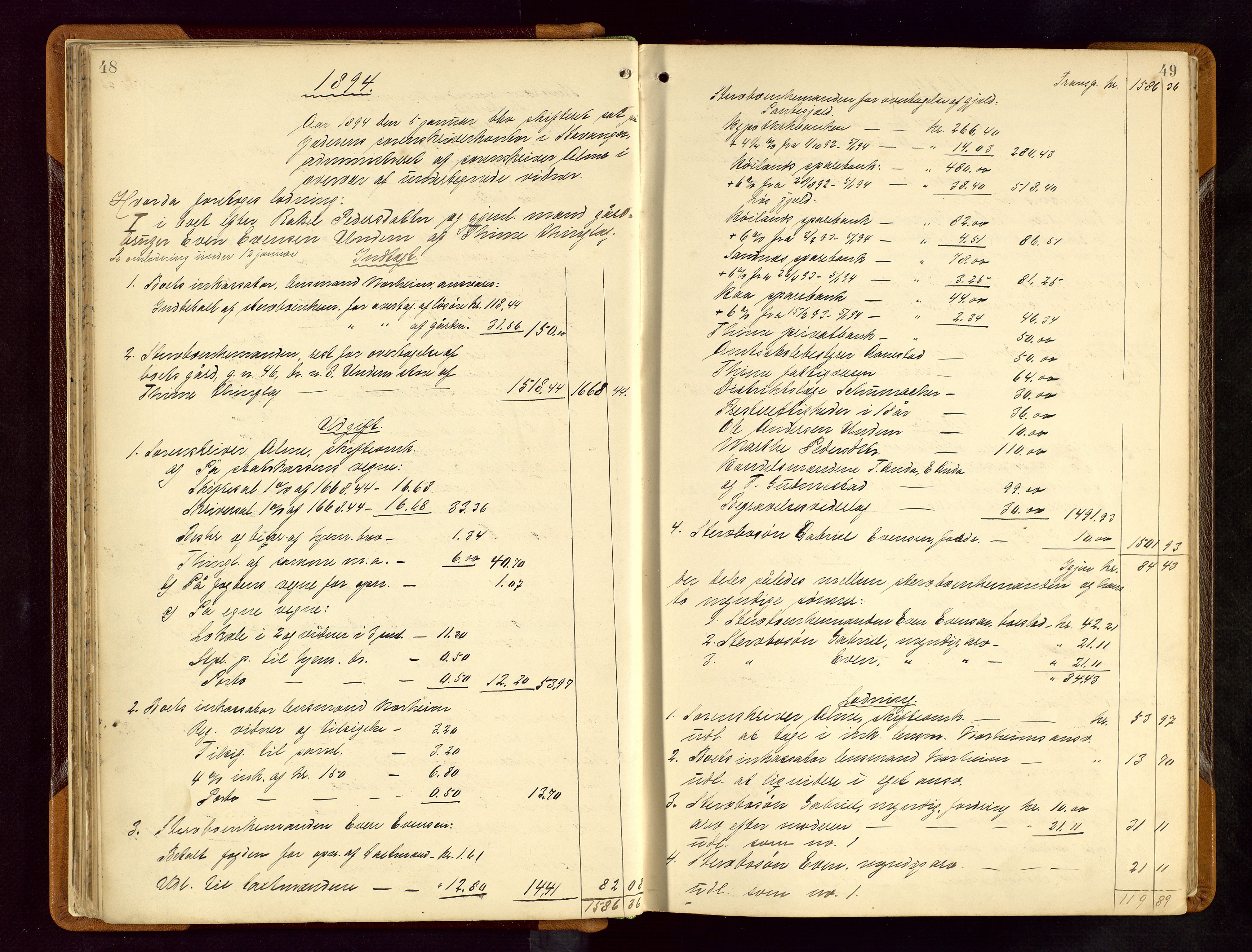 Jæren sorenskriveri, AV/SAST-A-100310/01/5/50/50BB/L0005: SKIFTEUTLODNINGSPROTOKOLL, 1893-1900, p. 48-49