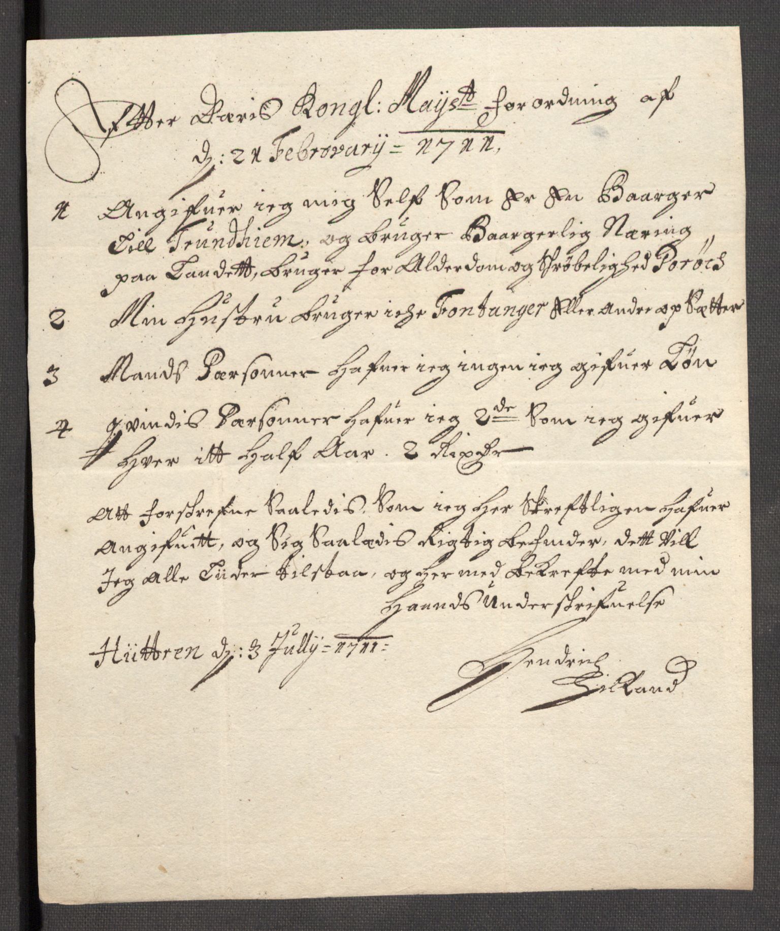 Rentekammeret inntil 1814, Reviderte regnskaper, Fogderegnskap, RA/EA-4092/R57/L3860: Fogderegnskap Fosen, 1711, p. 352