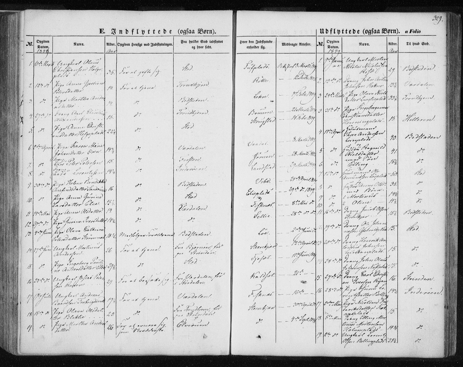 Ministerialprotokoller, klokkerbøker og fødselsregistre - Nord-Trøndelag, SAT/A-1458/735/L0342: Parish register (official) no. 735A07 /1, 1849-1862, p. 329