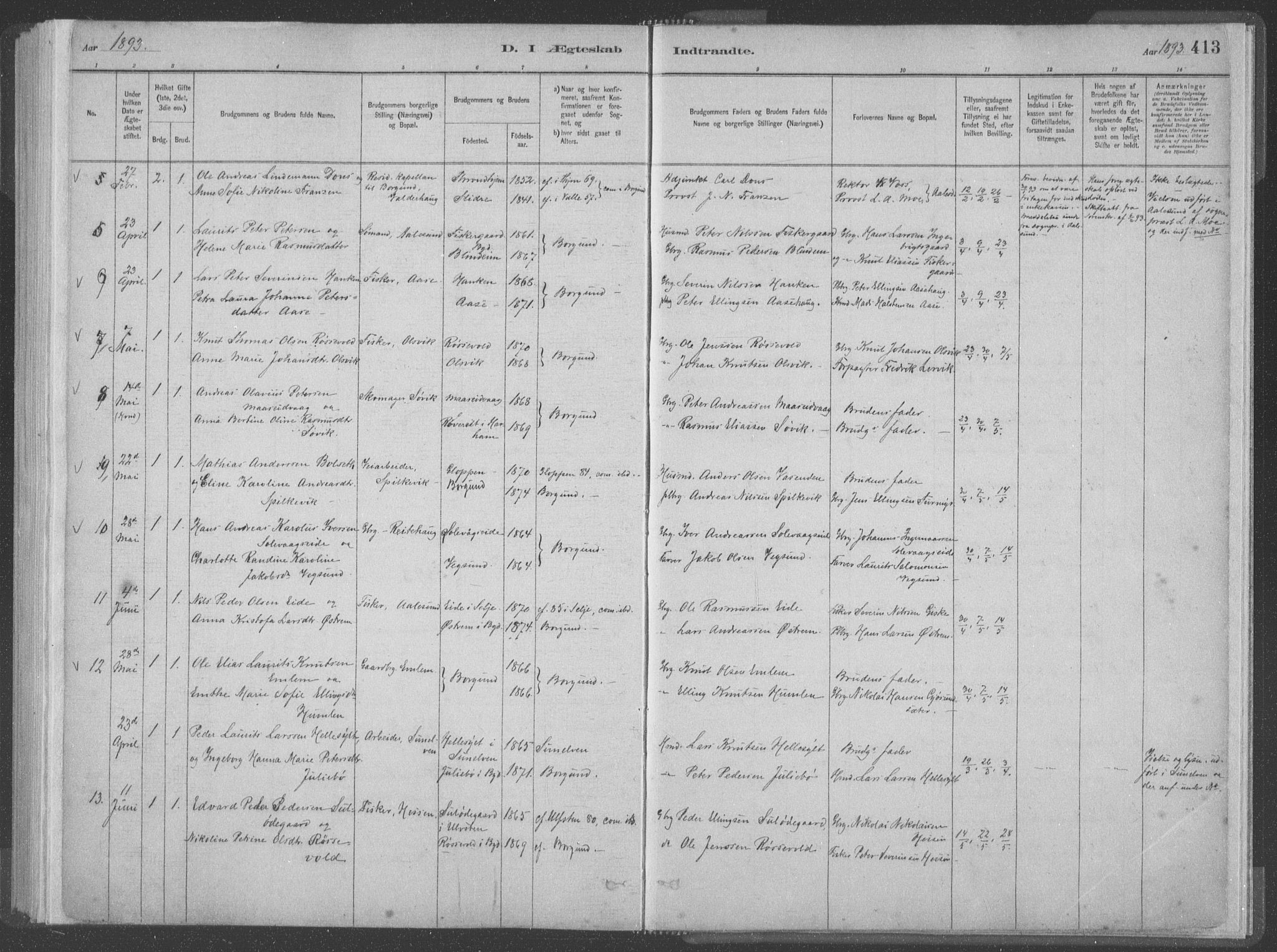 Ministerialprotokoller, klokkerbøker og fødselsregistre - Møre og Romsdal, AV/SAT-A-1454/528/L0402: Parish register (official) no. 528A12II, 1880-1903, p. 413