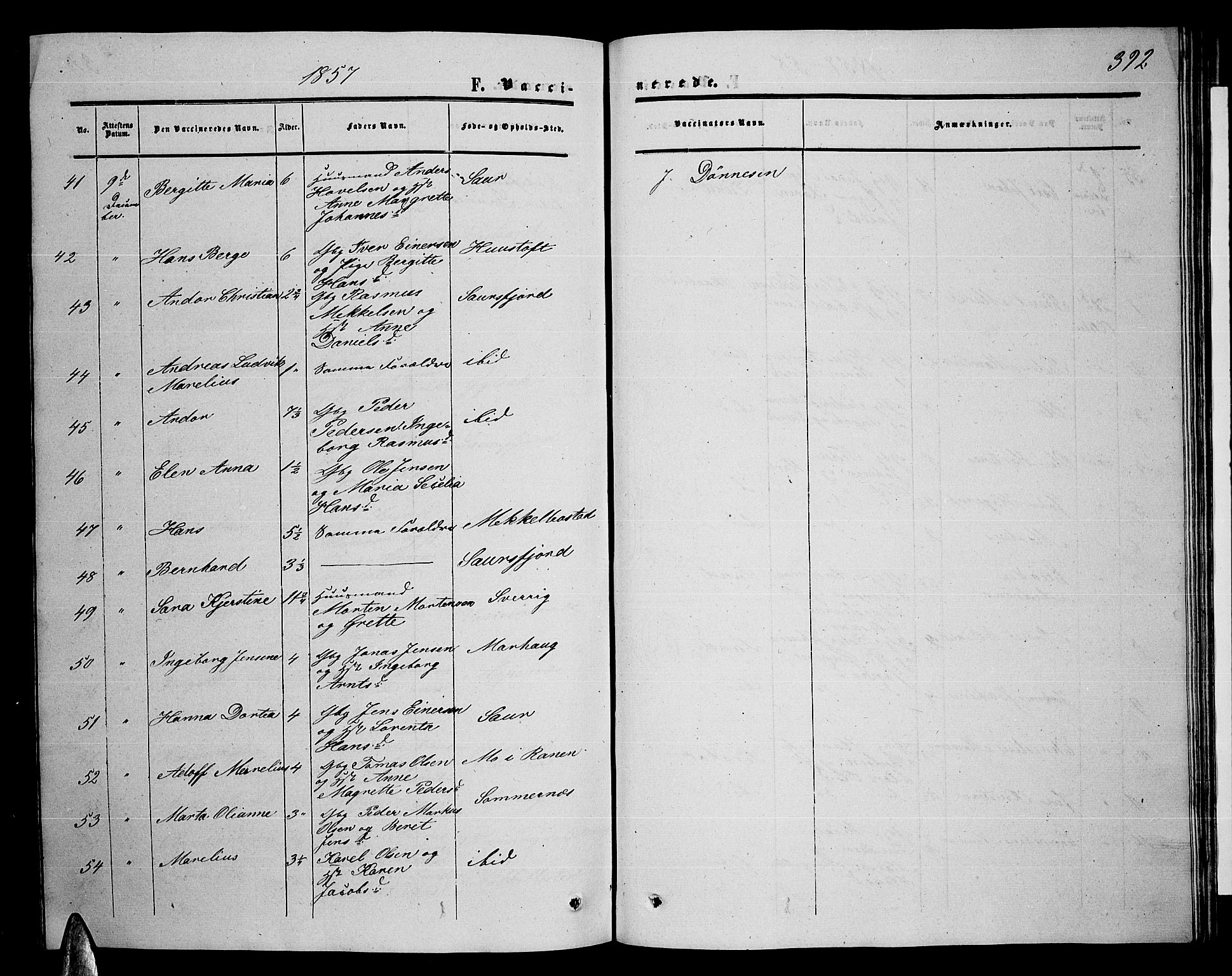 Ministerialprotokoller, klokkerbøker og fødselsregistre - Nordland, AV/SAT-A-1459/857/L0827: Parish register (copy) no. 857C02, 1852-1879, p. 392