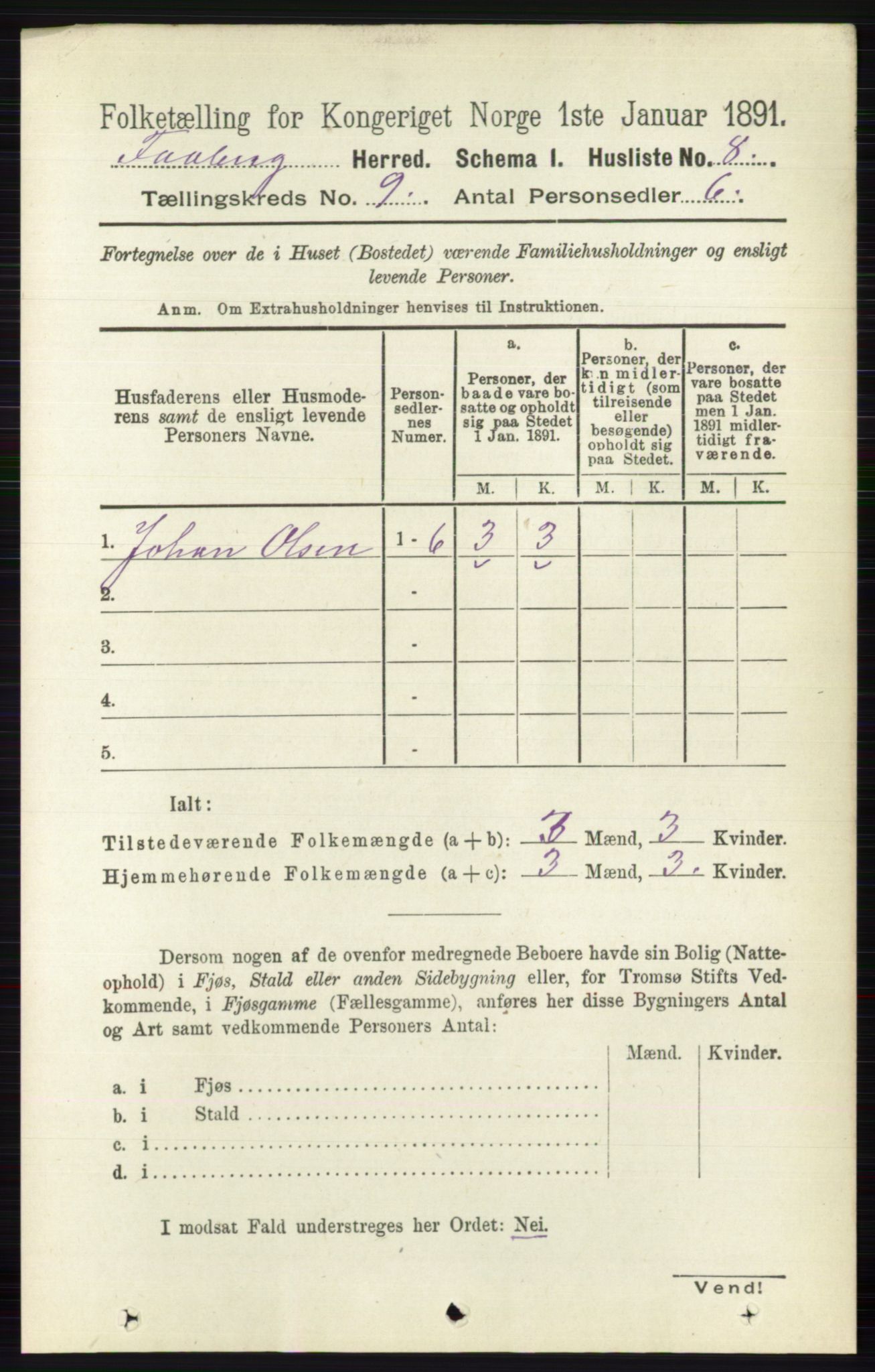 RA, 1891 census for 0524 Fåberg, 1891, p. 3856