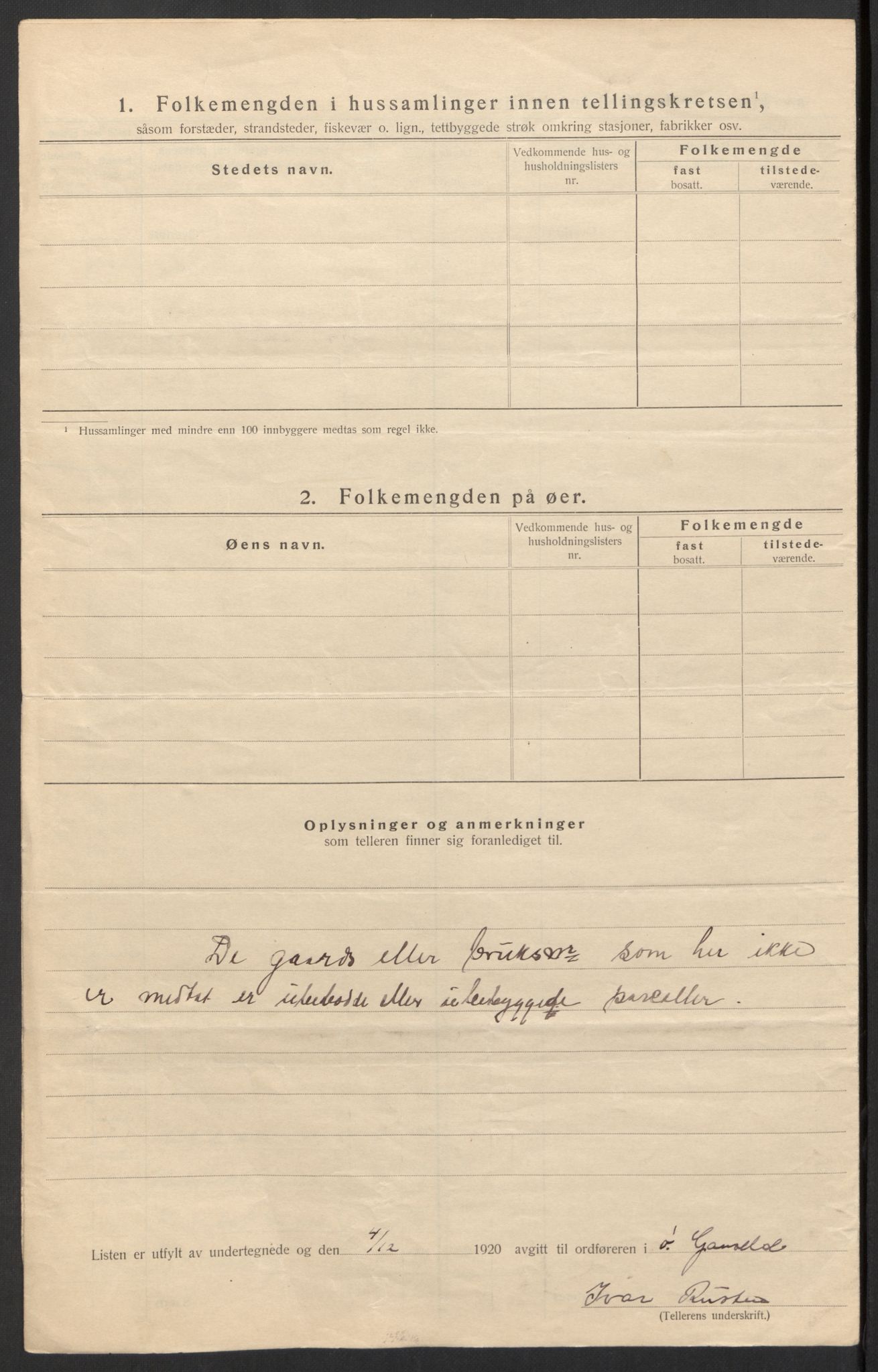 SAH, 1920 census for Østre Gausdal, 1920, p. 34