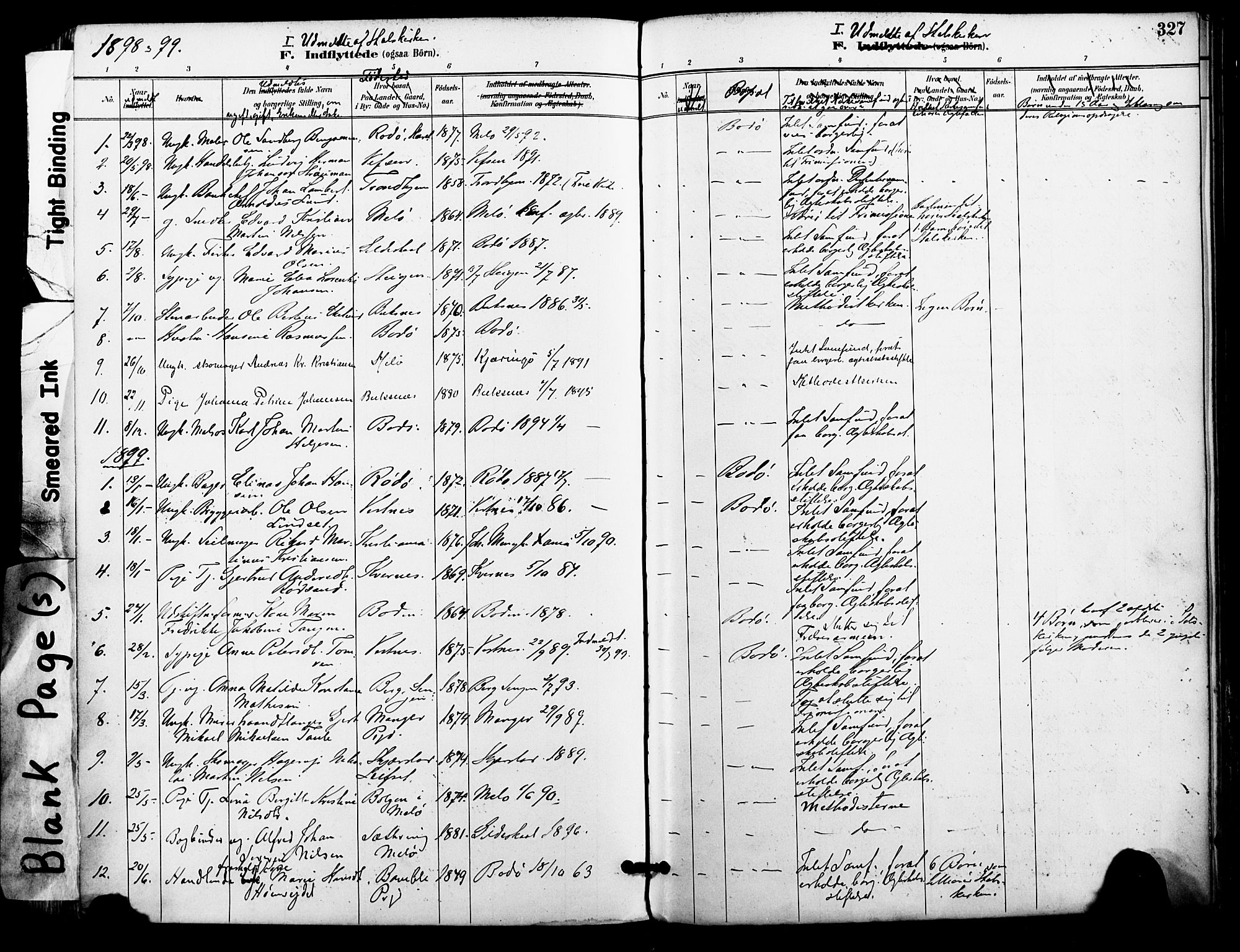 Ministerialprotokoller, klokkerbøker og fødselsregistre - Nordland, SAT/A-1459/801/L0010: Parish register (official) no. 801A10, 1888-1899, p. 327
