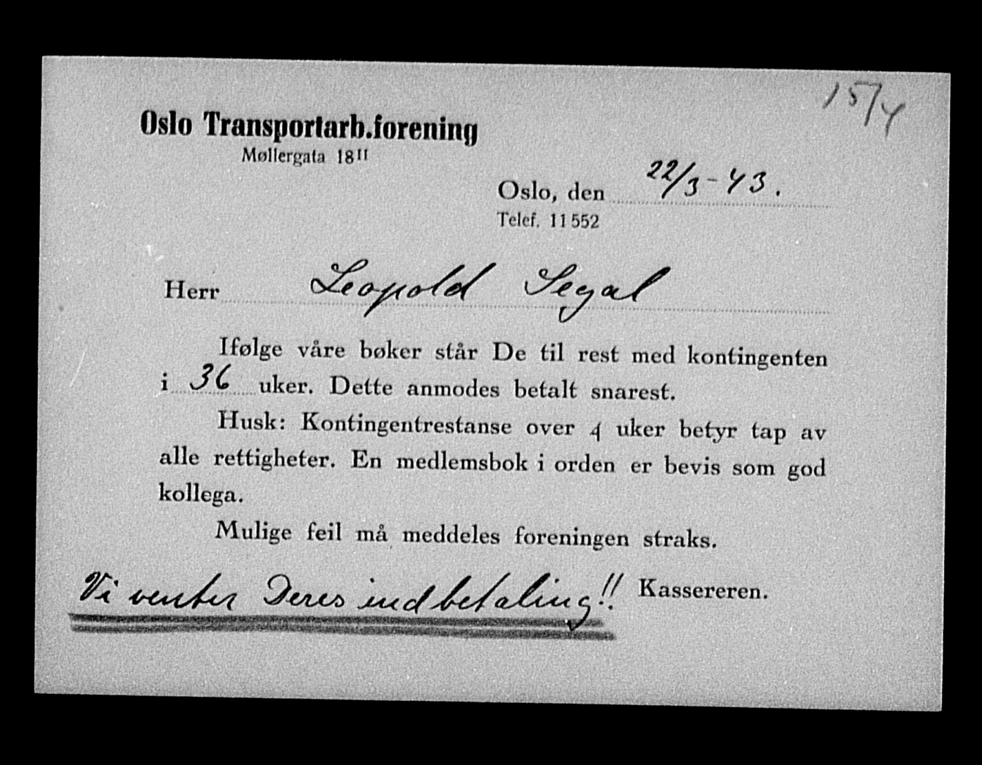 Justisdepartementet, Tilbakeføringskontoret for inndratte formuer, RA/S-1564/H/Hc/Hcc/L0979: --, 1945-1947, p. 582