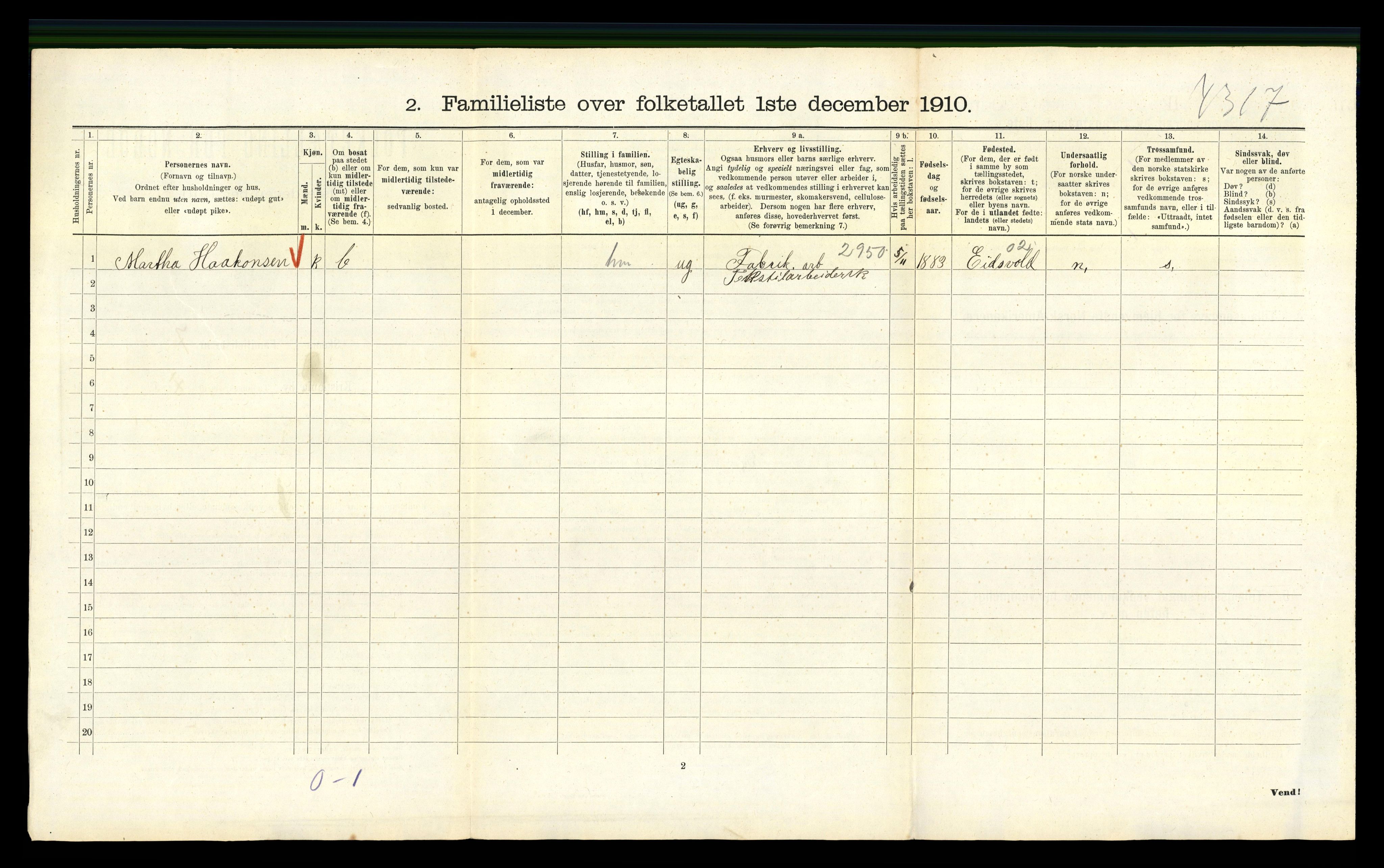 RA, 1910 census for Kristiania, 1910, p. 13266