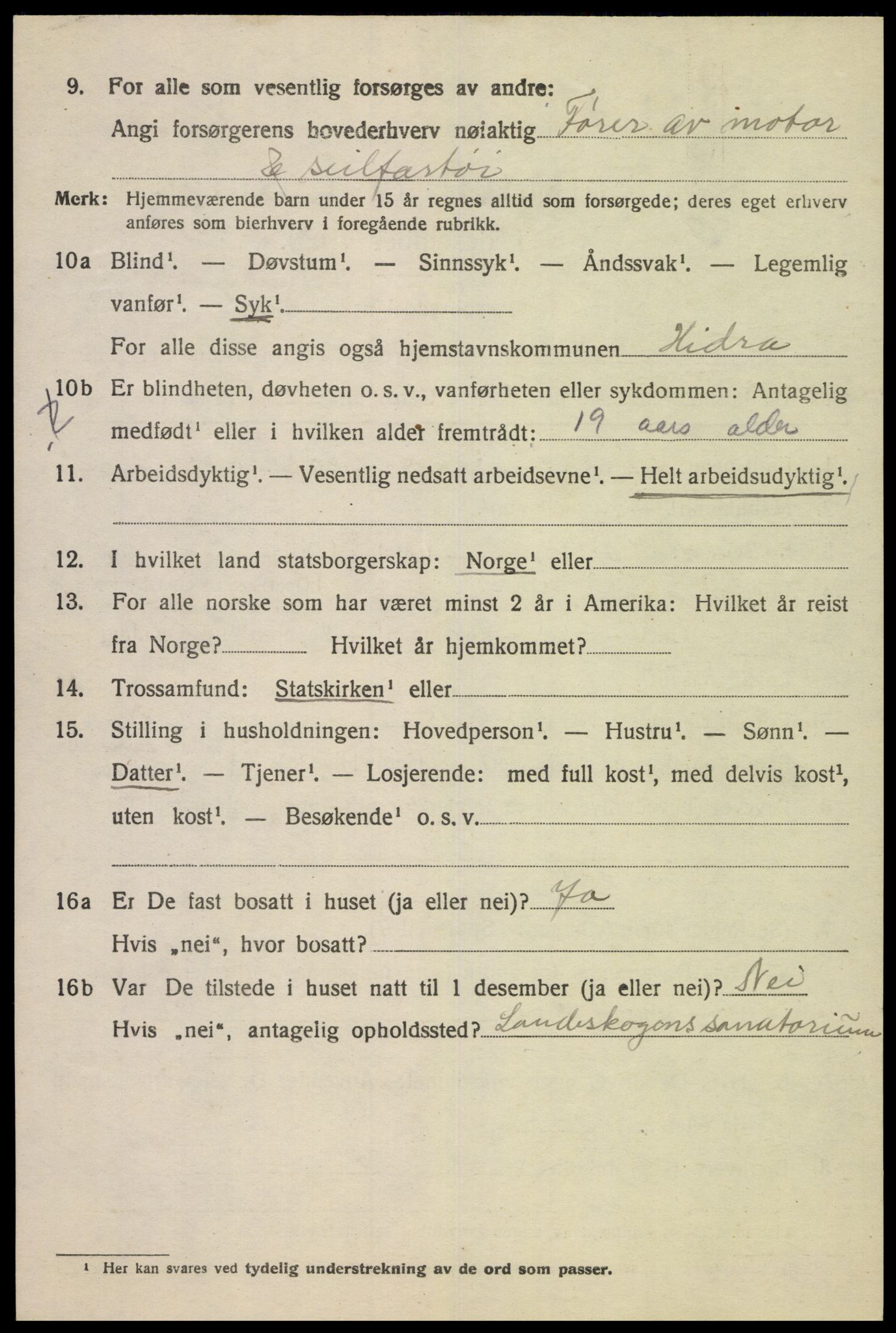 SAK, 1920 census for Hidra, 1920, p. 4069