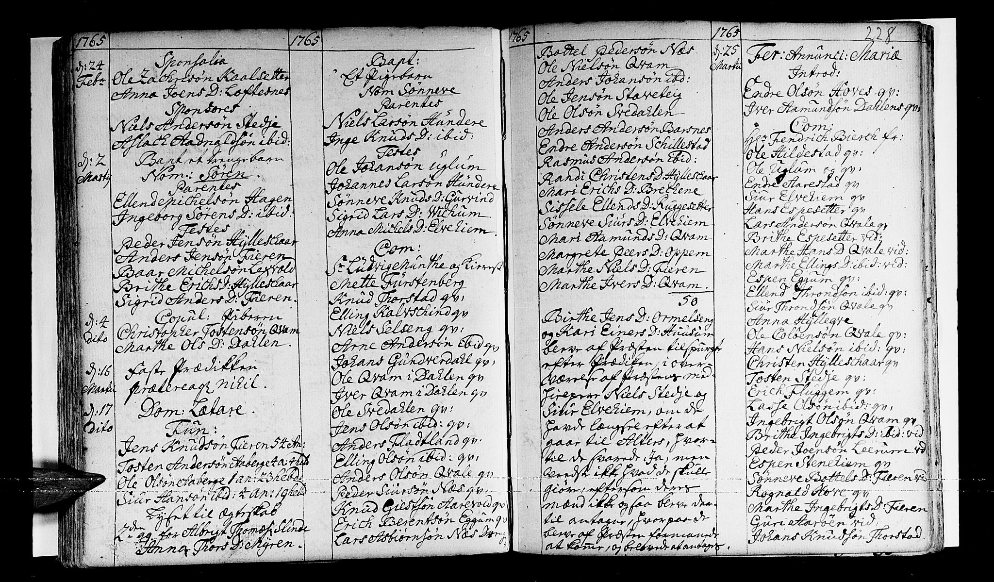 Sogndal sokneprestembete, AV/SAB-A-81301/H/Haa/Haaa/L0003: Parish register (official) no. A 3, 1747-1768, p. 228