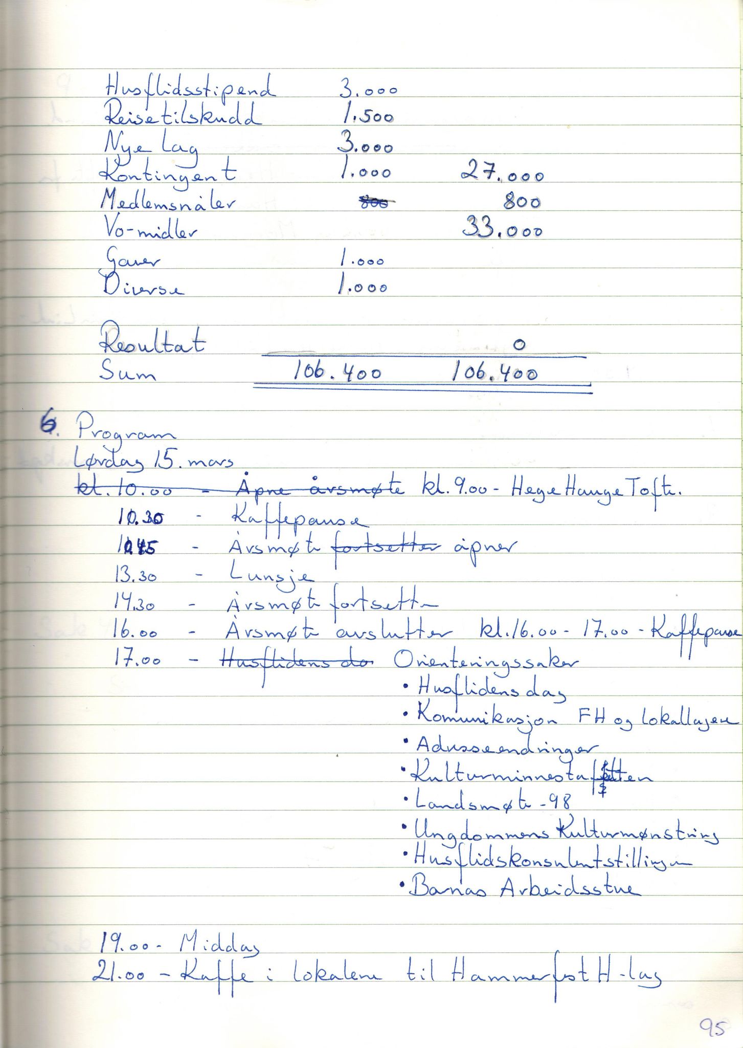 Finnmark Husflidslag, FMFB/A-1134/A/L0004: Møtebok, 1995-2000, p. 99