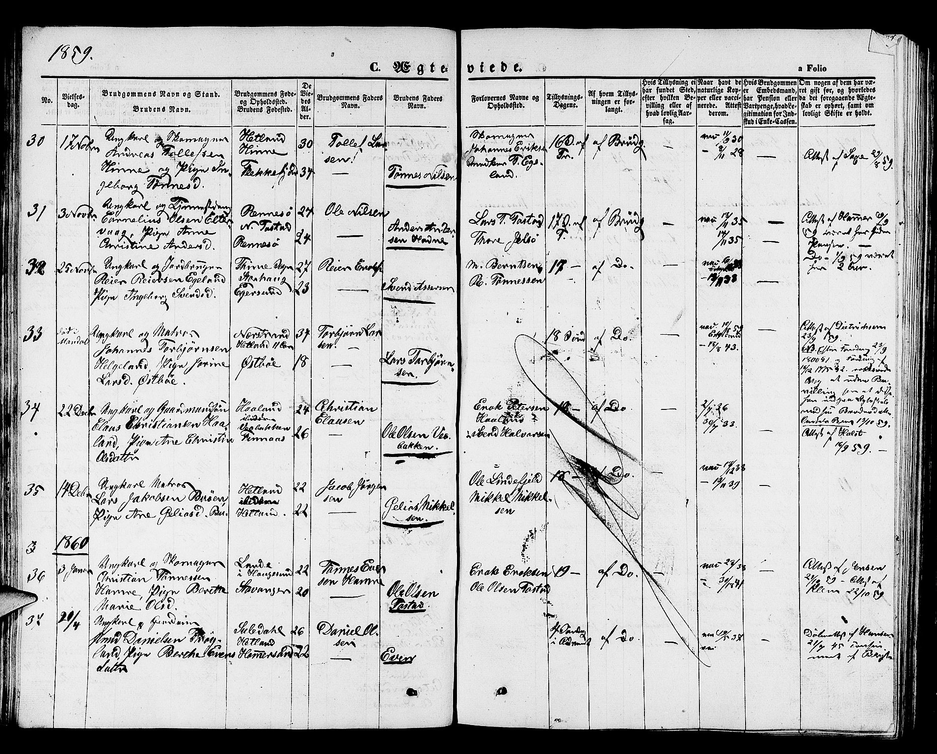 Hetland sokneprestkontor, SAST/A-101826/30/30BB/L0001: Parish register (copy) no. B 1, 1850-1868, p. 117