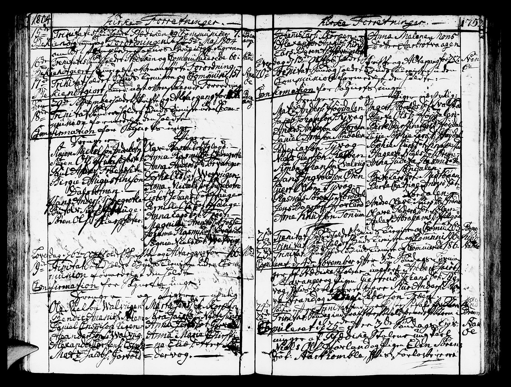 Kinn sokneprestembete, SAB/A-80801/H/Haa/Haaa/L0003: Parish register (official) no. A 3, 1785-1821, p. 175