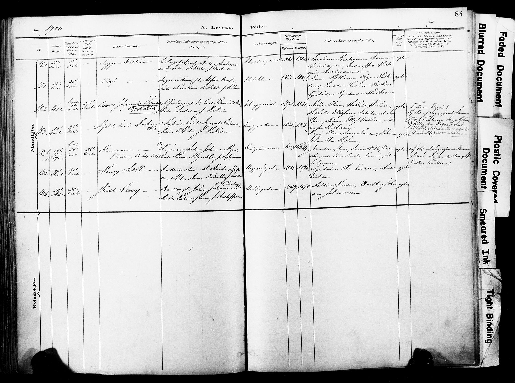 Horten kirkebøker, SAKO/A-348/F/Fa/L0005: Parish register (official) no. 5, 1896-1904, p. 84