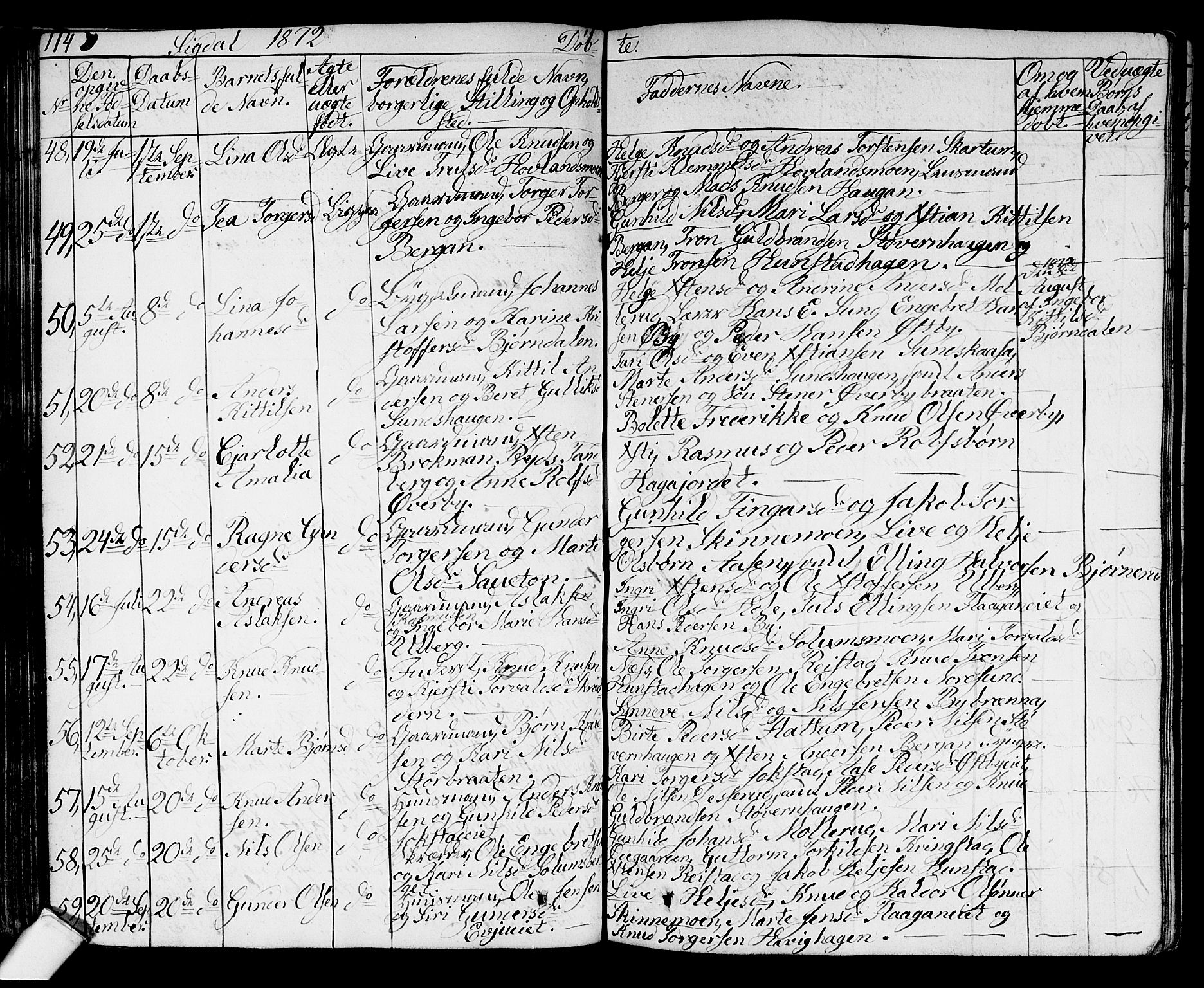 Sigdal kirkebøker, AV/SAKO-A-245/G/Ga/L0003: Parish register (copy) no. I 3, 1857-1878, p. 114