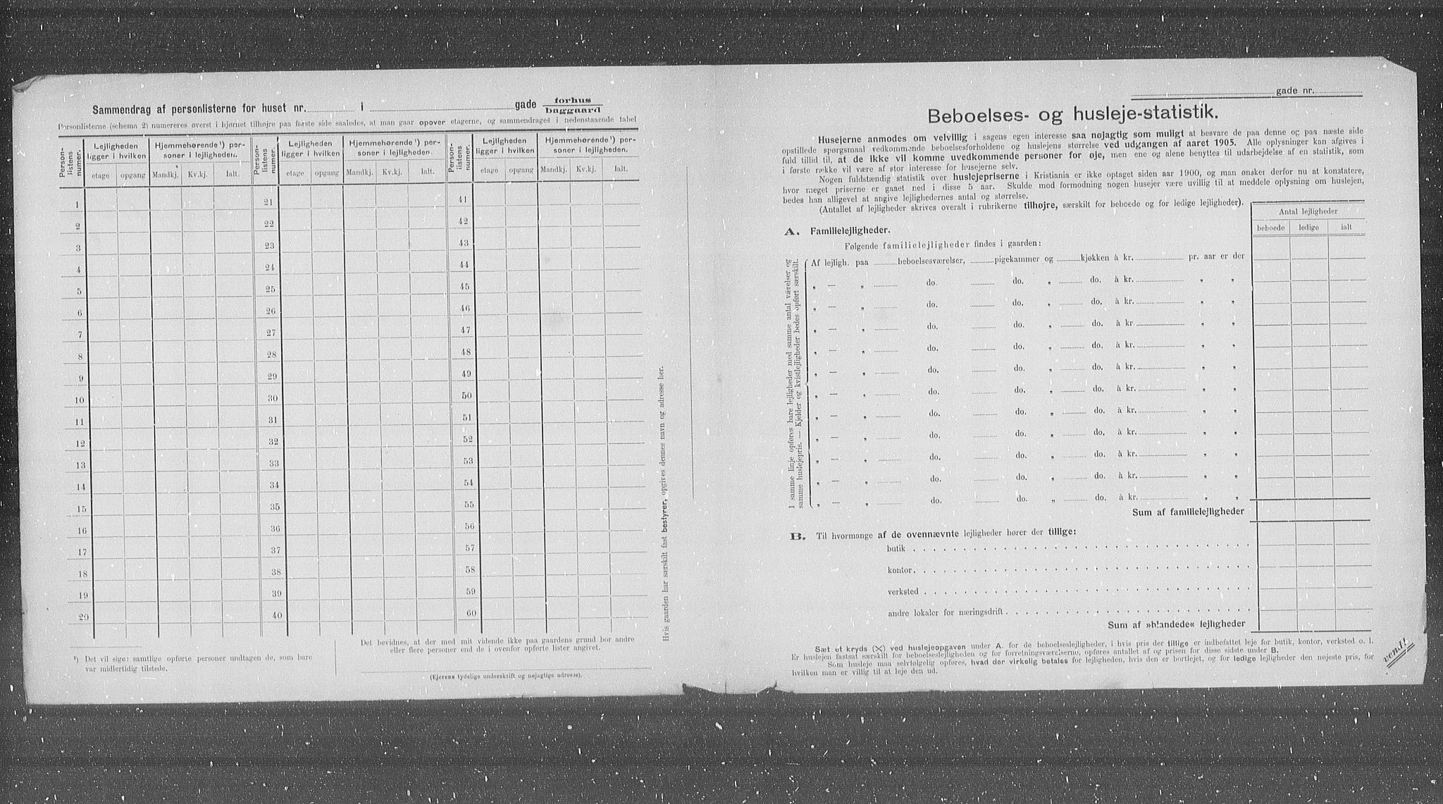 OBA, Municipal Census 1905 for Kristiania, 1905, p. 24523