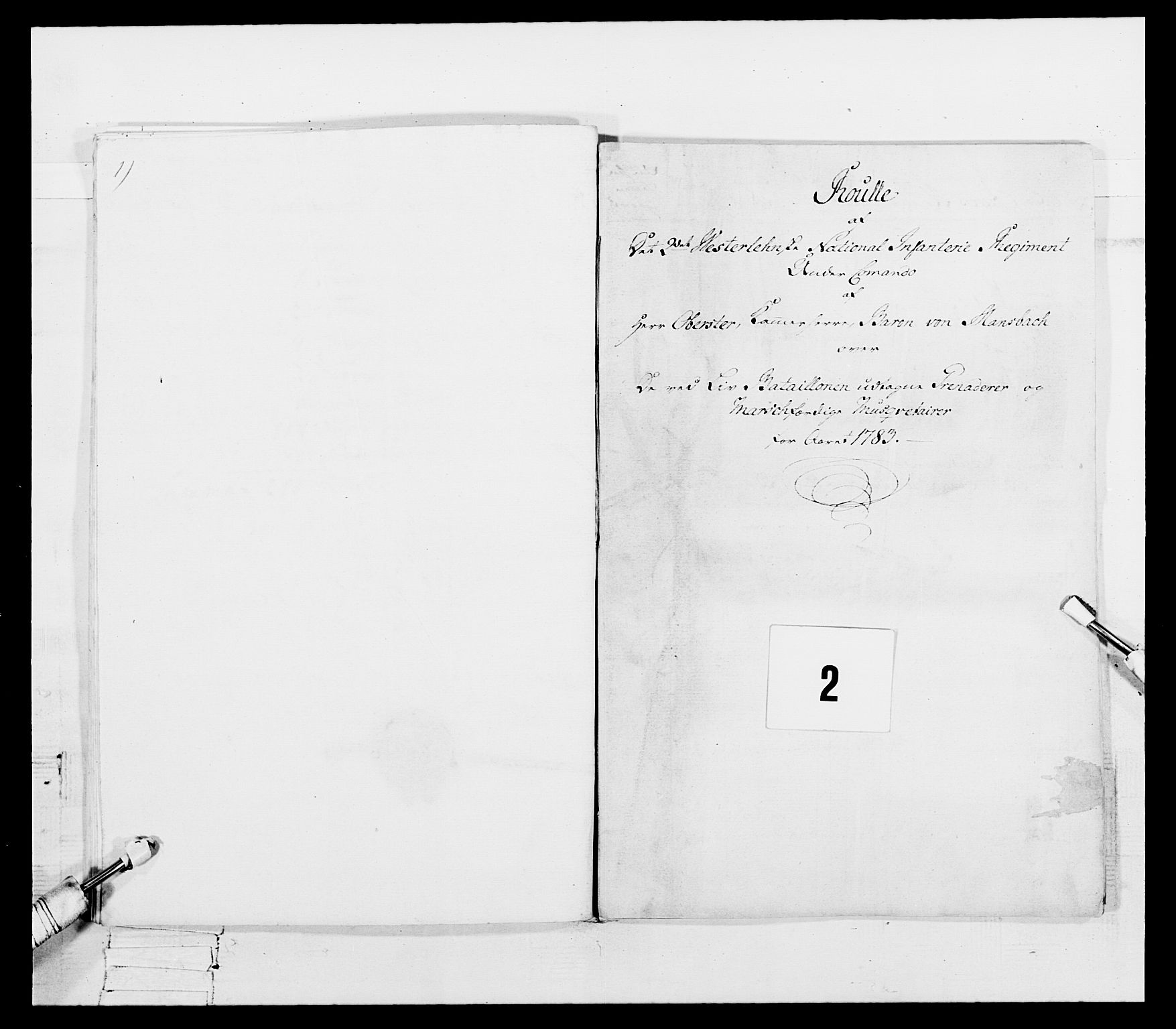 Generalitets- og kommissariatskollegiet, Det kongelige norske kommissariatskollegium, RA/EA-5420/E/Eh/L0107: 2. Vesterlenske nasjonale infanteriregiment, 1782-1789, p. 40