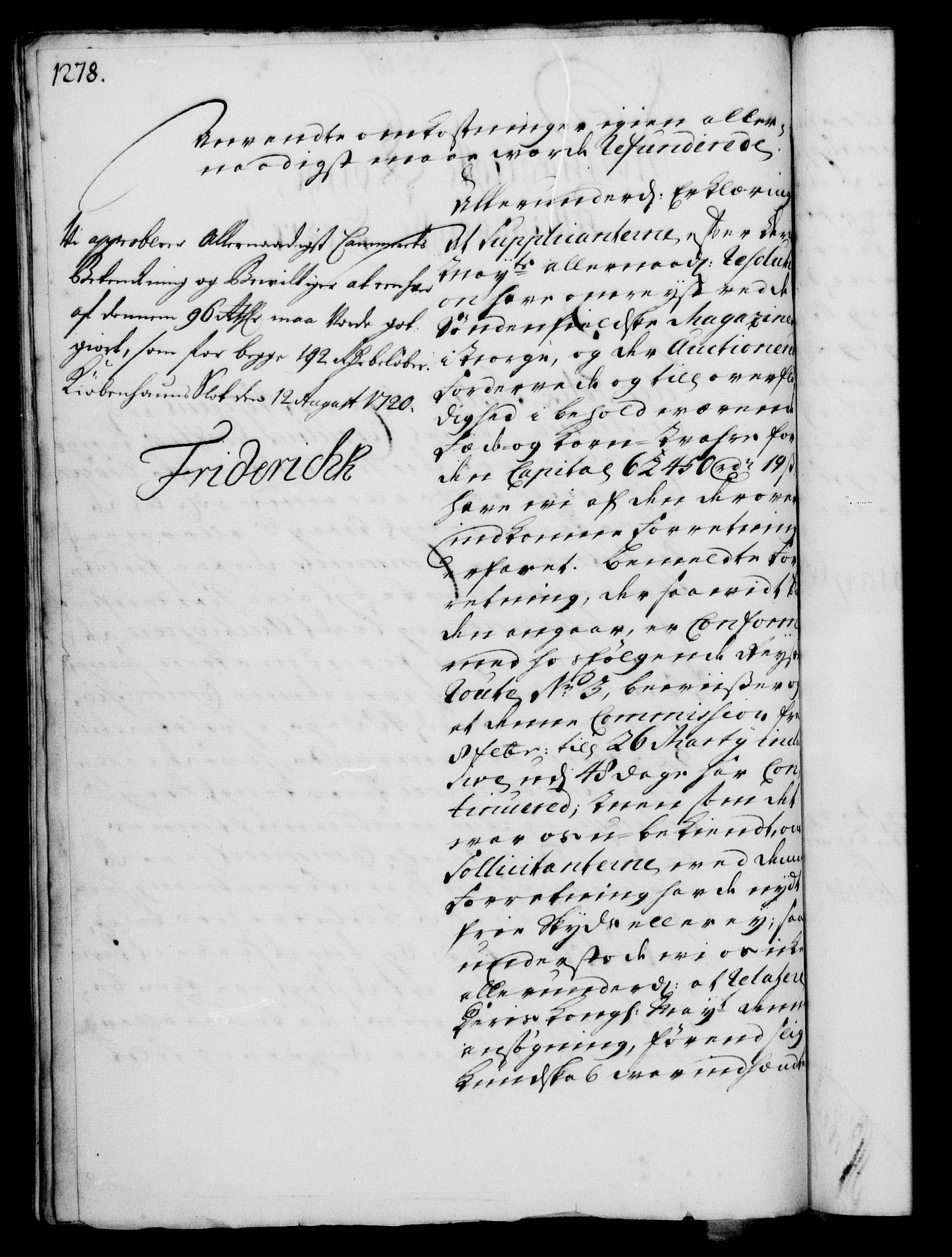 Rentekammeret, Kammerkanselliet, RA/EA-3111/G/Gf/Gfa/L0003: Norsk relasjons- og resolusjonsprotokoll (merket RK 52.3), 1720, p. 252