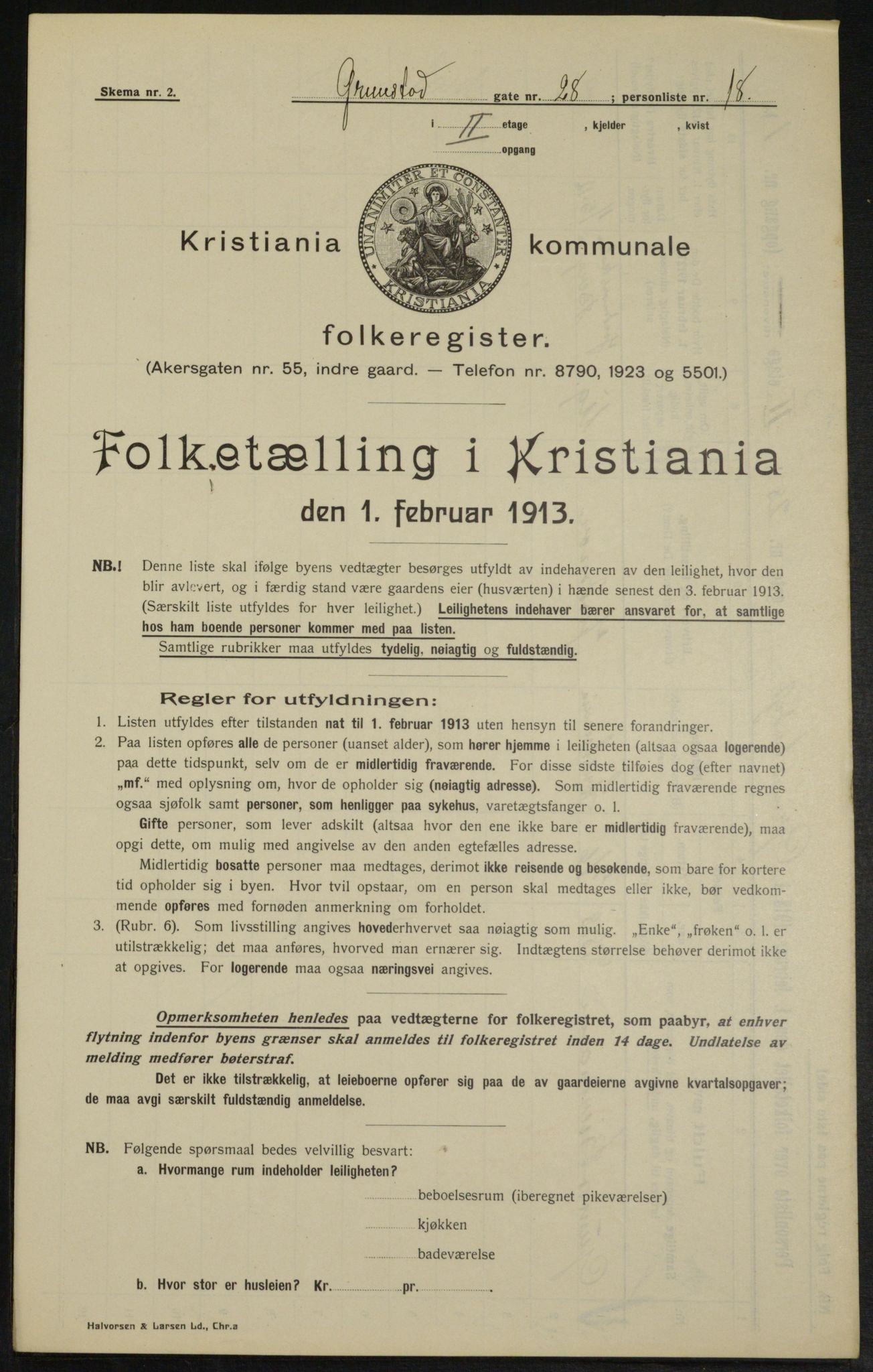 OBA, Municipal Census 1913 for Kristiania, 1913, p. 30247