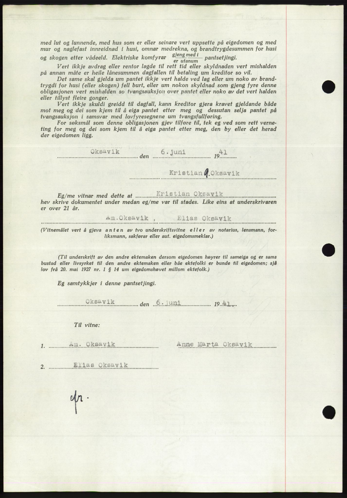 Søre Sunnmøre sorenskriveri, AV/SAT-A-4122/1/2/2C/L0071: Mortgage book no. 65, 1941-1941, Diary no: : 571/1941