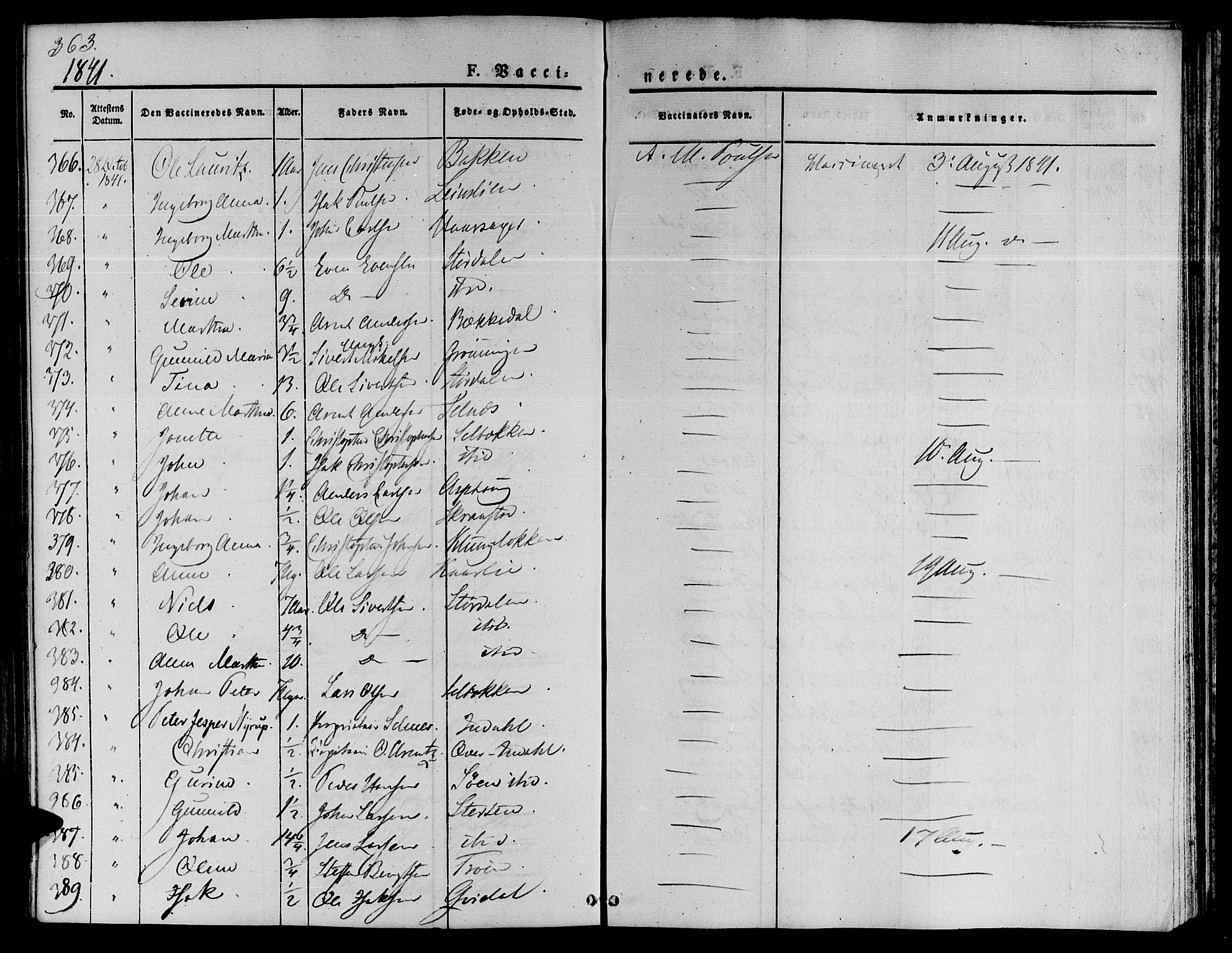 Ministerialprotokoller, klokkerbøker og fødselsregistre - Sør-Trøndelag, SAT/A-1456/646/L0610: Parish register (official) no. 646A08, 1837-1847, p. 363