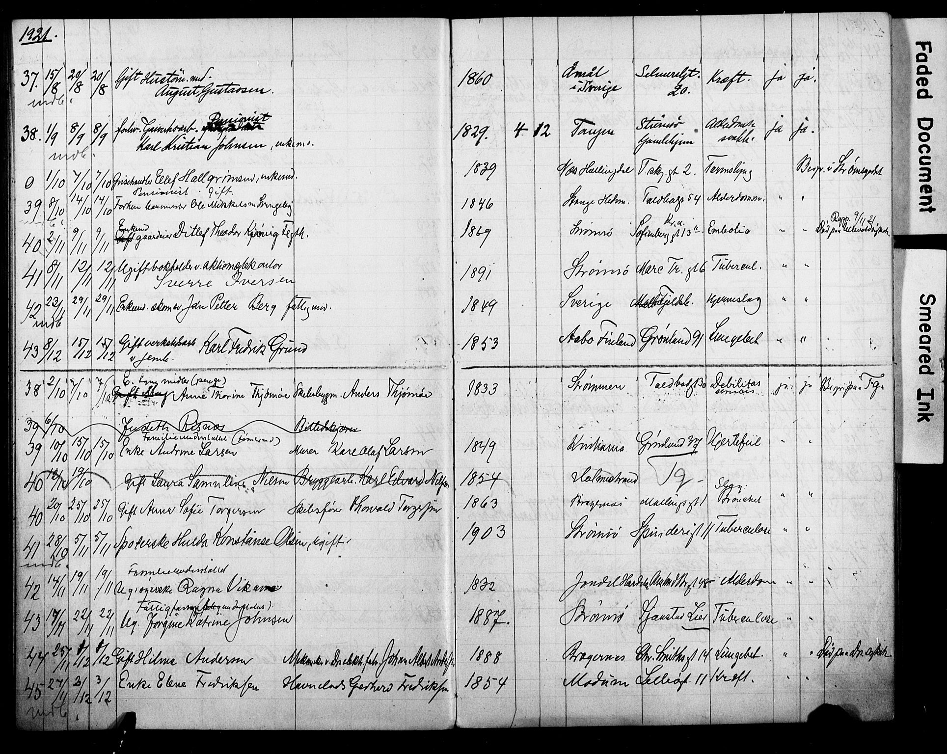 Strømsø kirkebøker, AV/SAKO-A-246/Y/Ya/L0008: Parish register draft no. I 8, 1916-1931